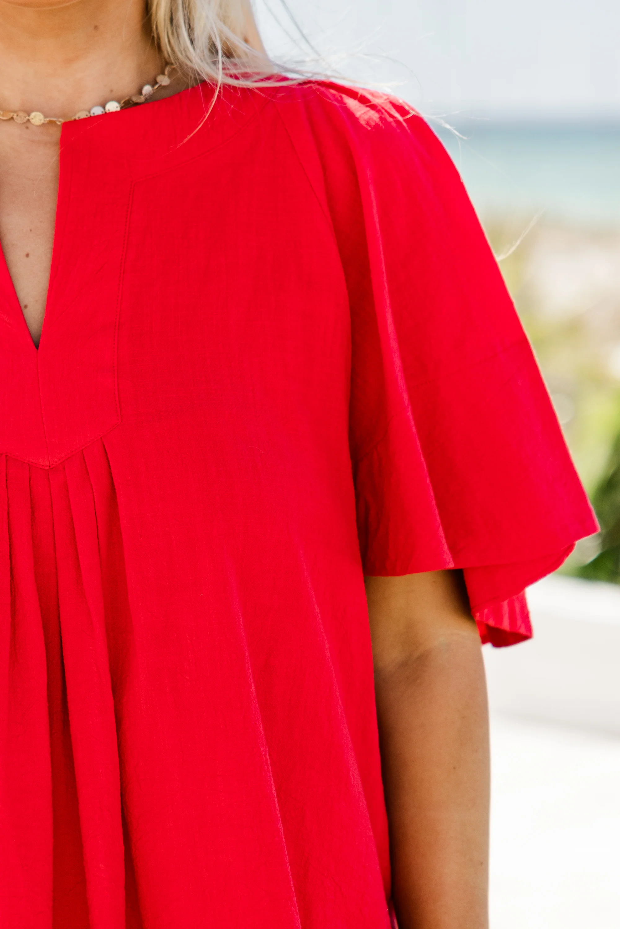 Nautical Breeze Top, Tomato Red - Image 4