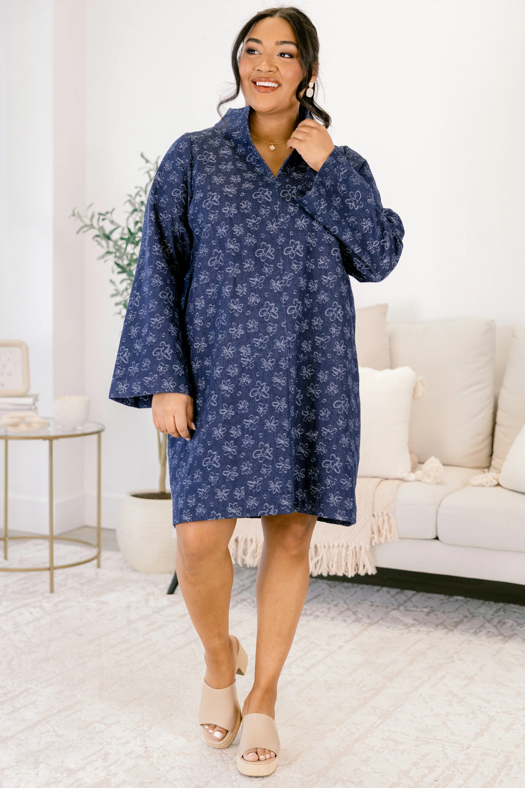 Never Had A Doubt Dress, Denim - Image 2