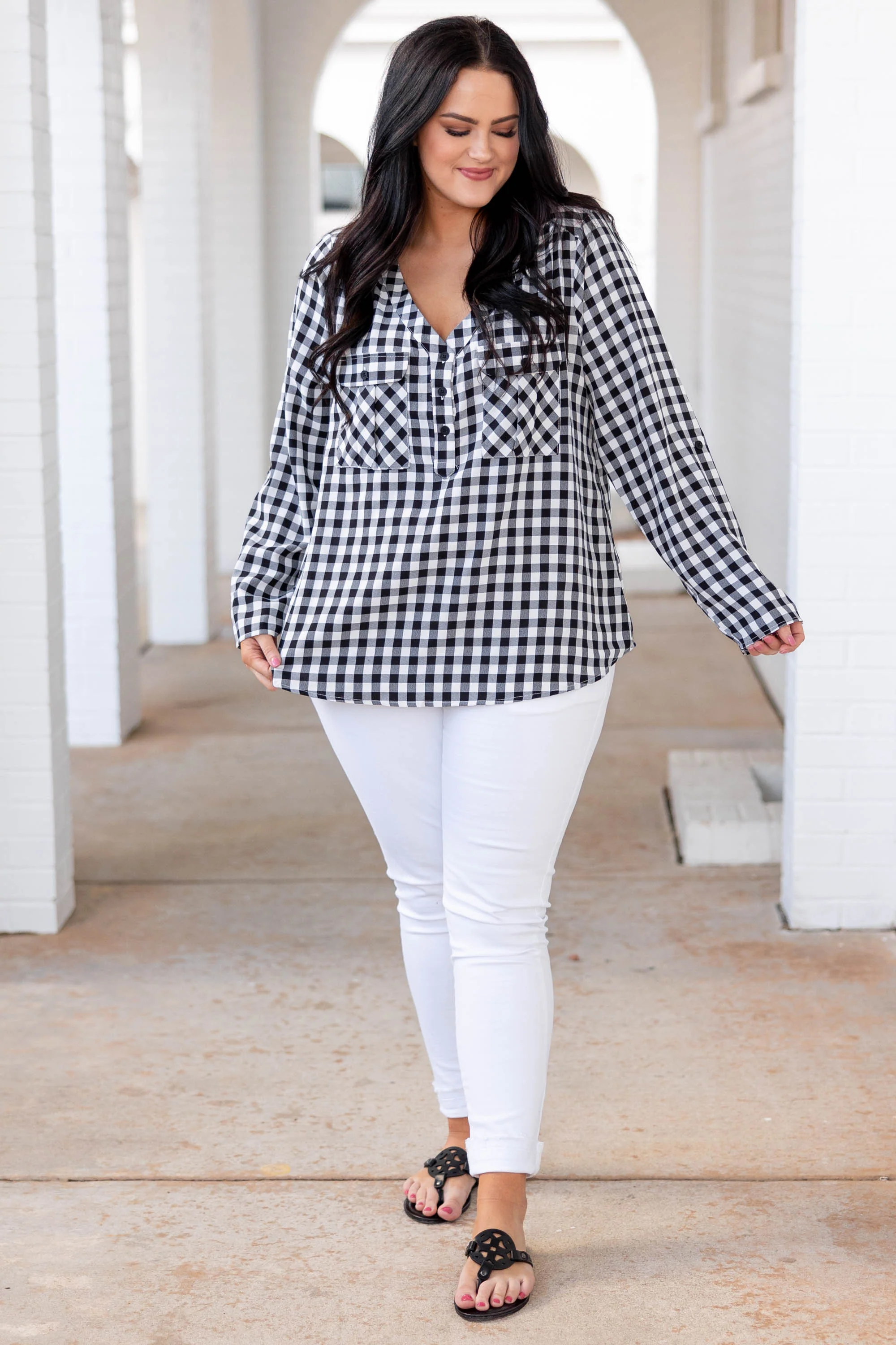 New Sight Top, Gingham - Image 3