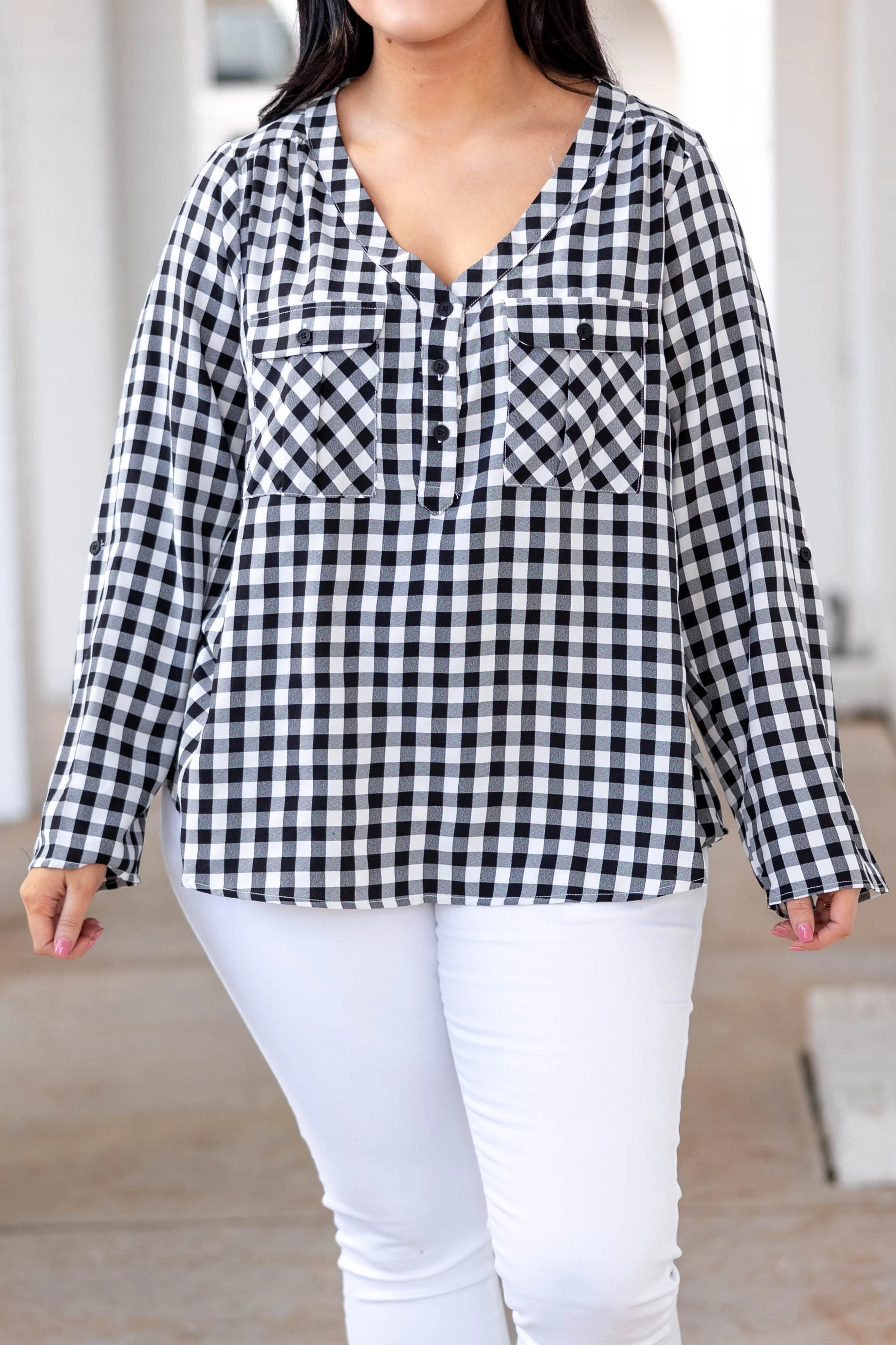 New Sight Top, Gingham - Image 4