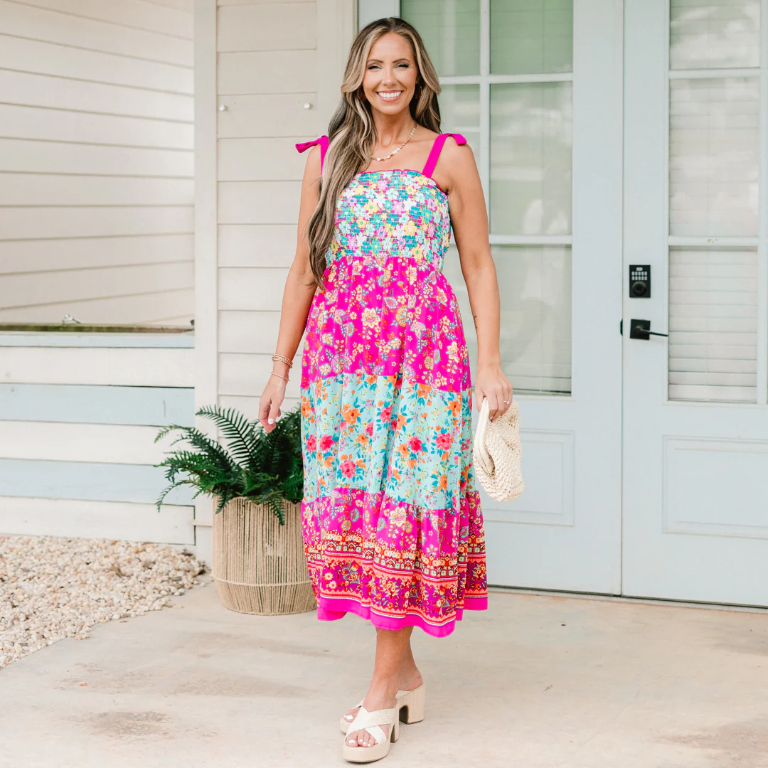 Into The Sunset Dress, Pink - Image 7