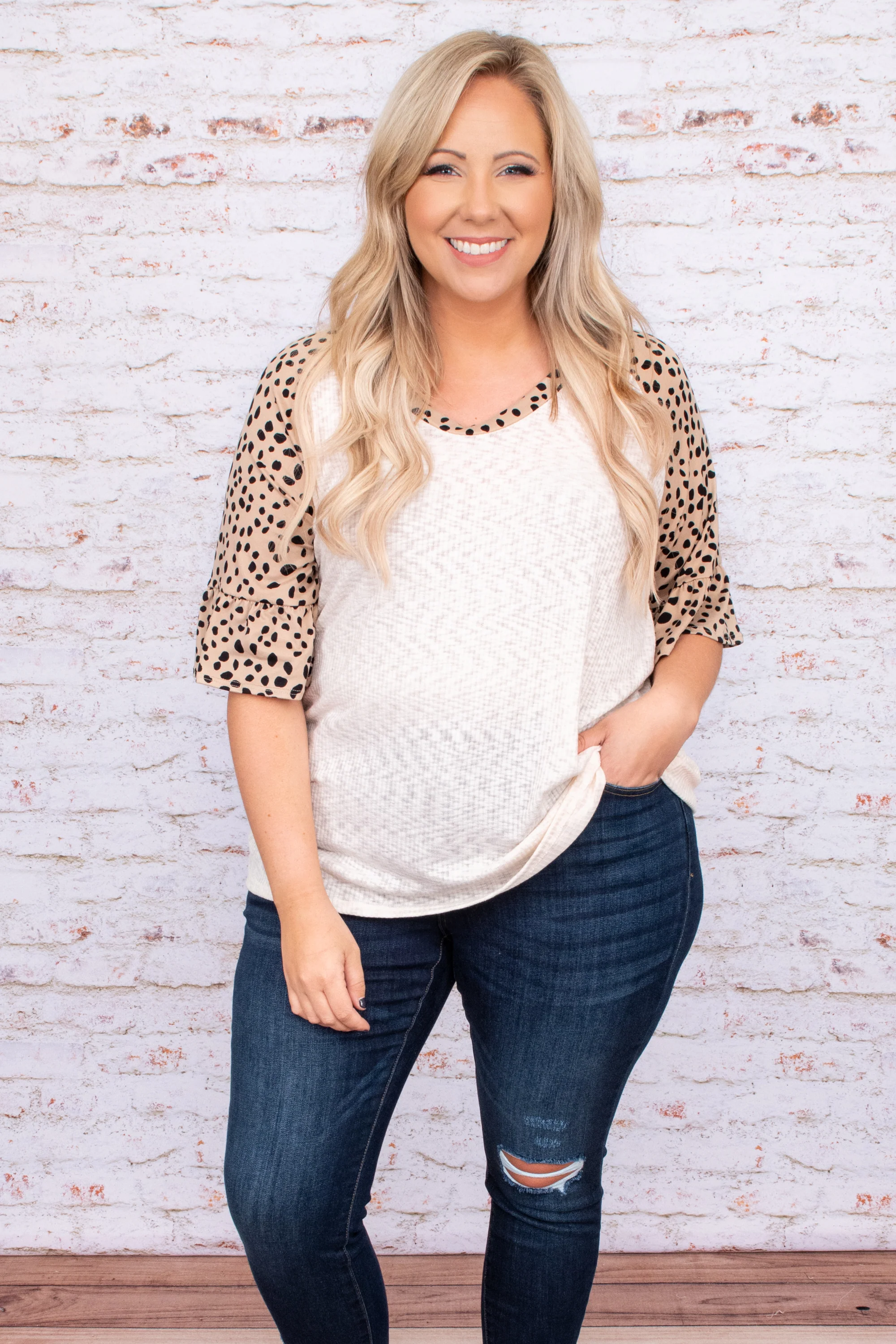 Obsession Confession Top, Cream - Image 2