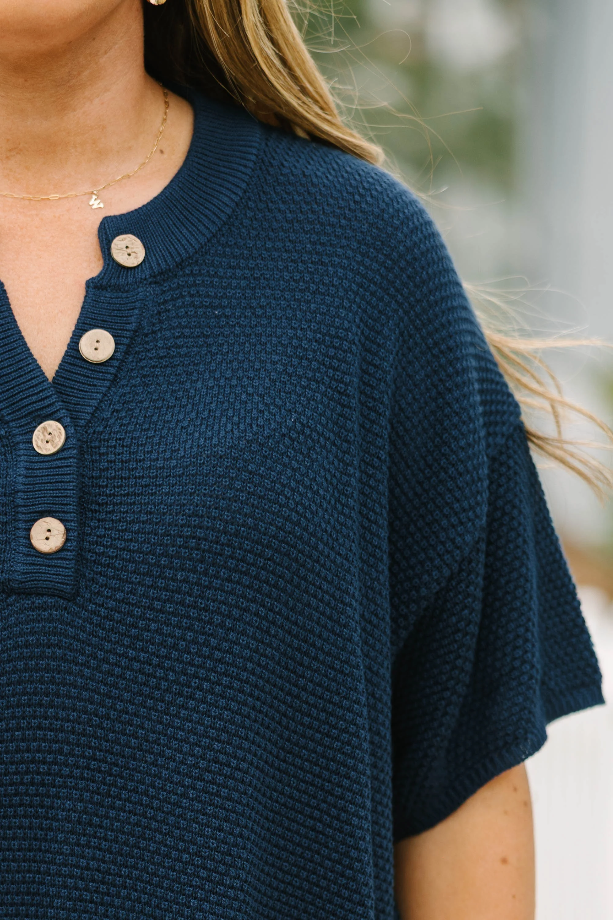 Off In Paradise Sweater Set, Navy - Image 4