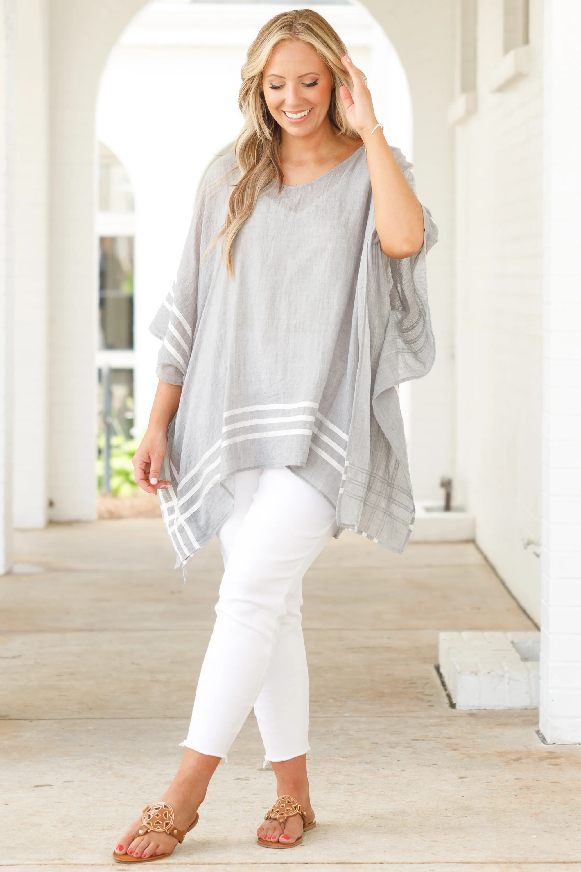 Oh Boy Tunic, Light Grey - Image 2