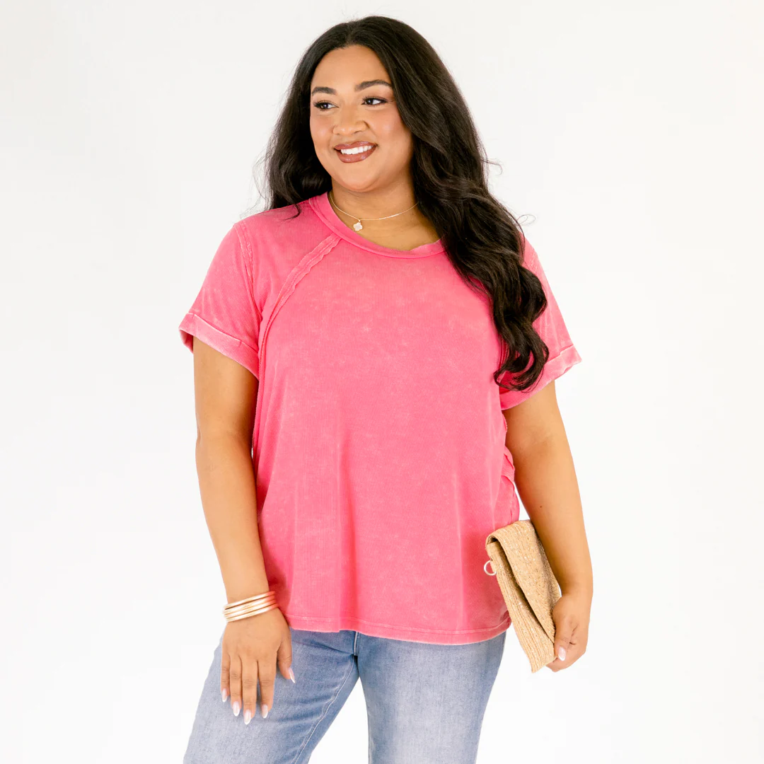 On Repeat Tee, Fuchsia - Image 7