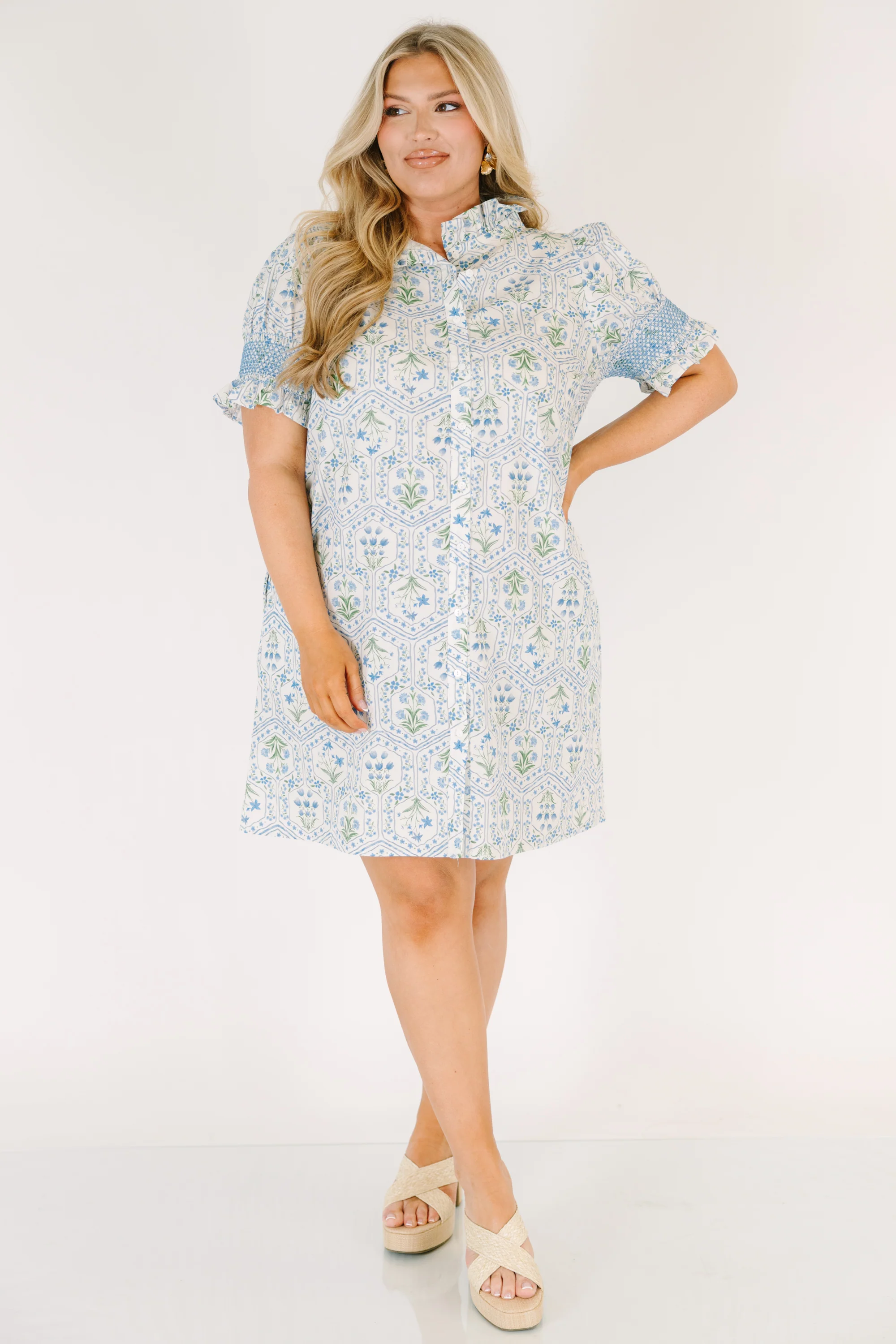 On Your Way Dress, Blue - Image 4