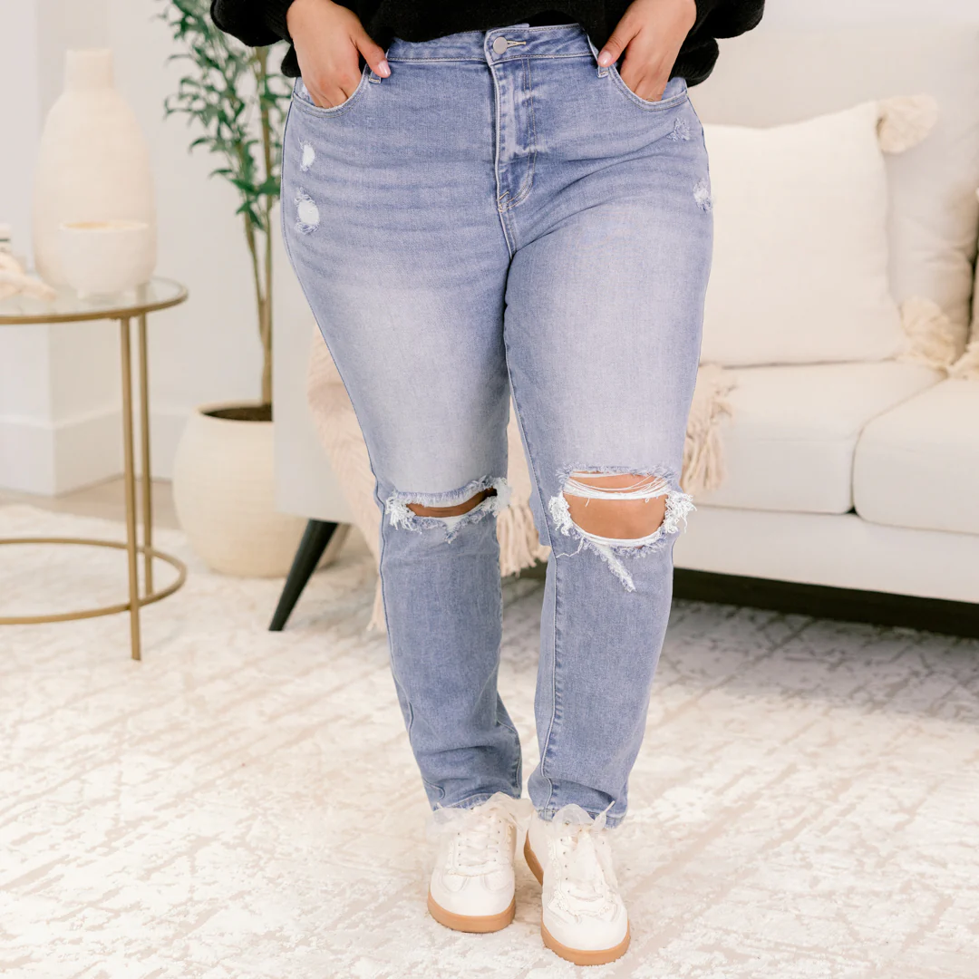One Thing At A Time Jeans, Light Wash - Image 7