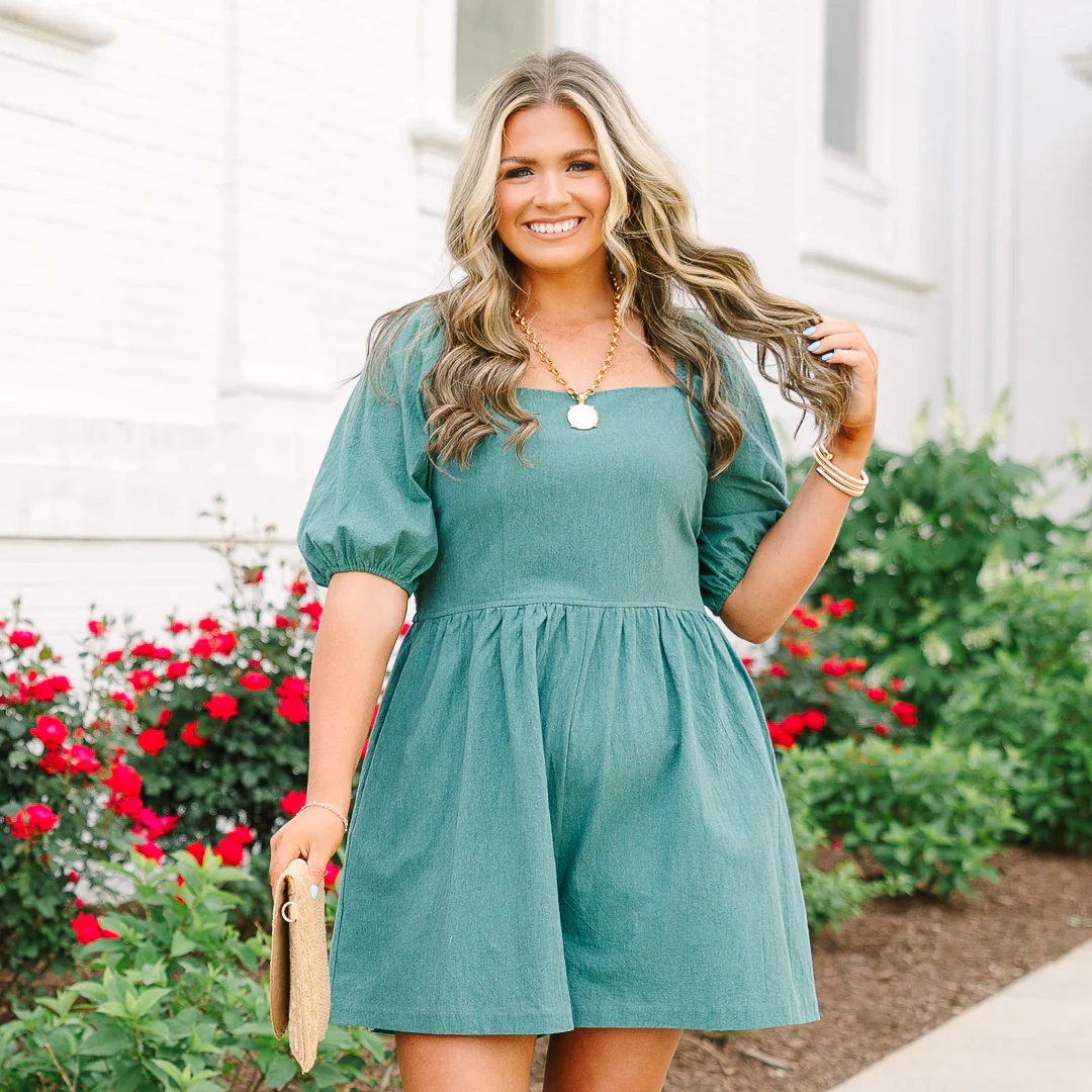 Our Place Romper, Green - Image 7