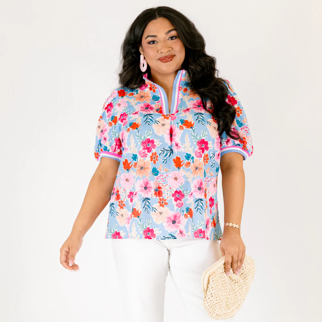 Overflowing Love Top, Blue/Pink - Image 7
