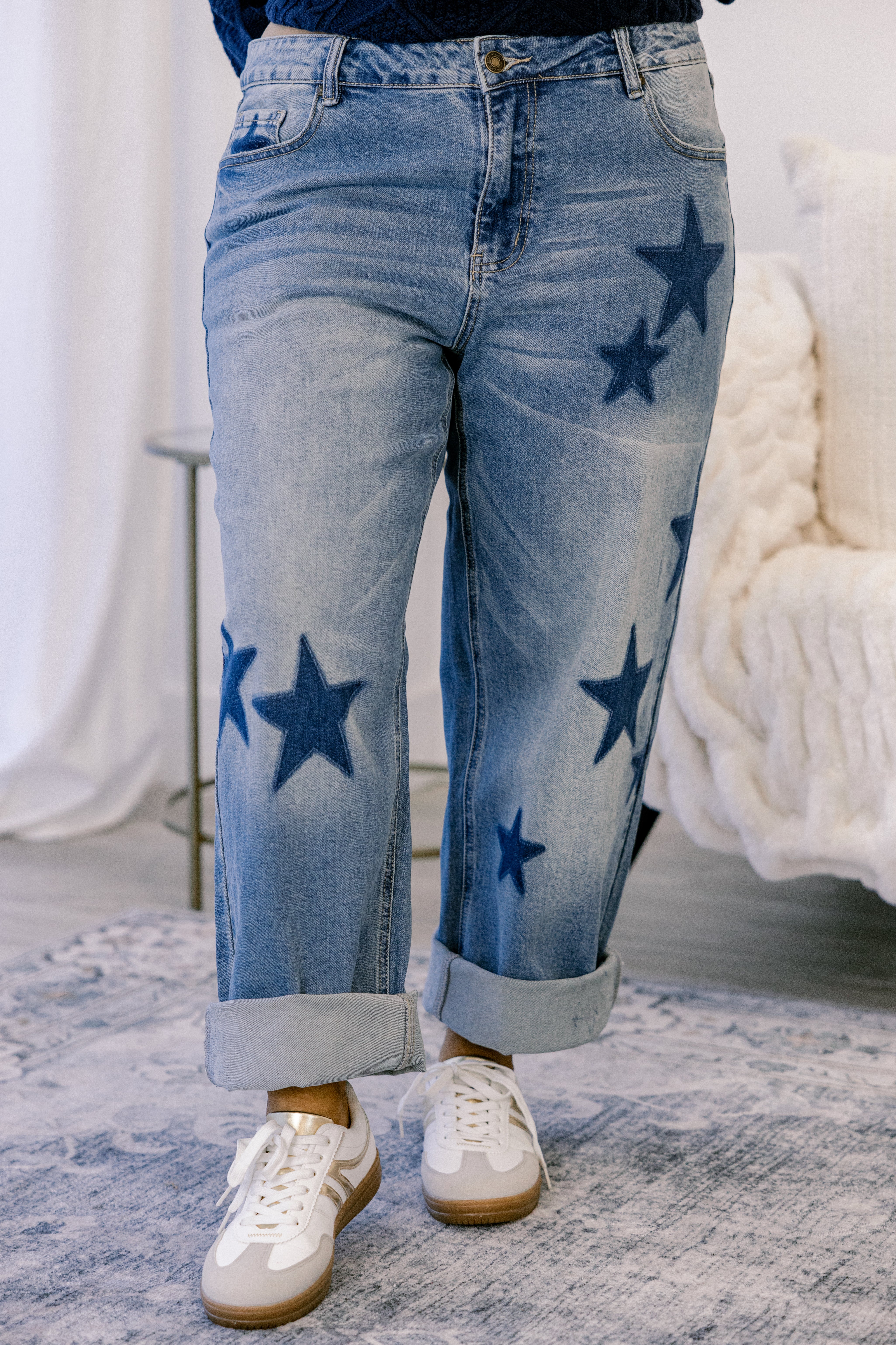 Passing Notes Jeans, Star Patch - Image 3