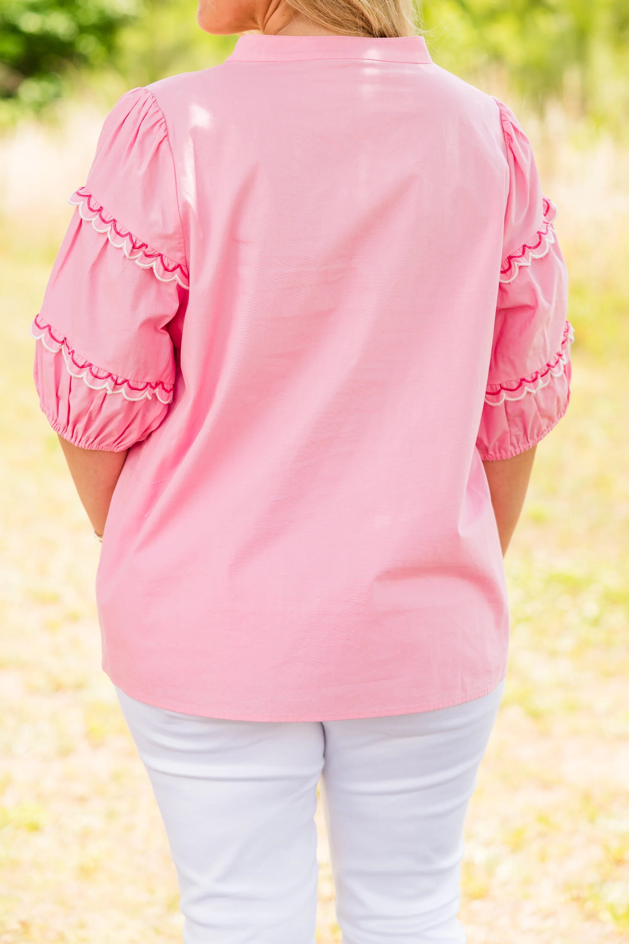 Poppy Field Top, Pink - Image 6