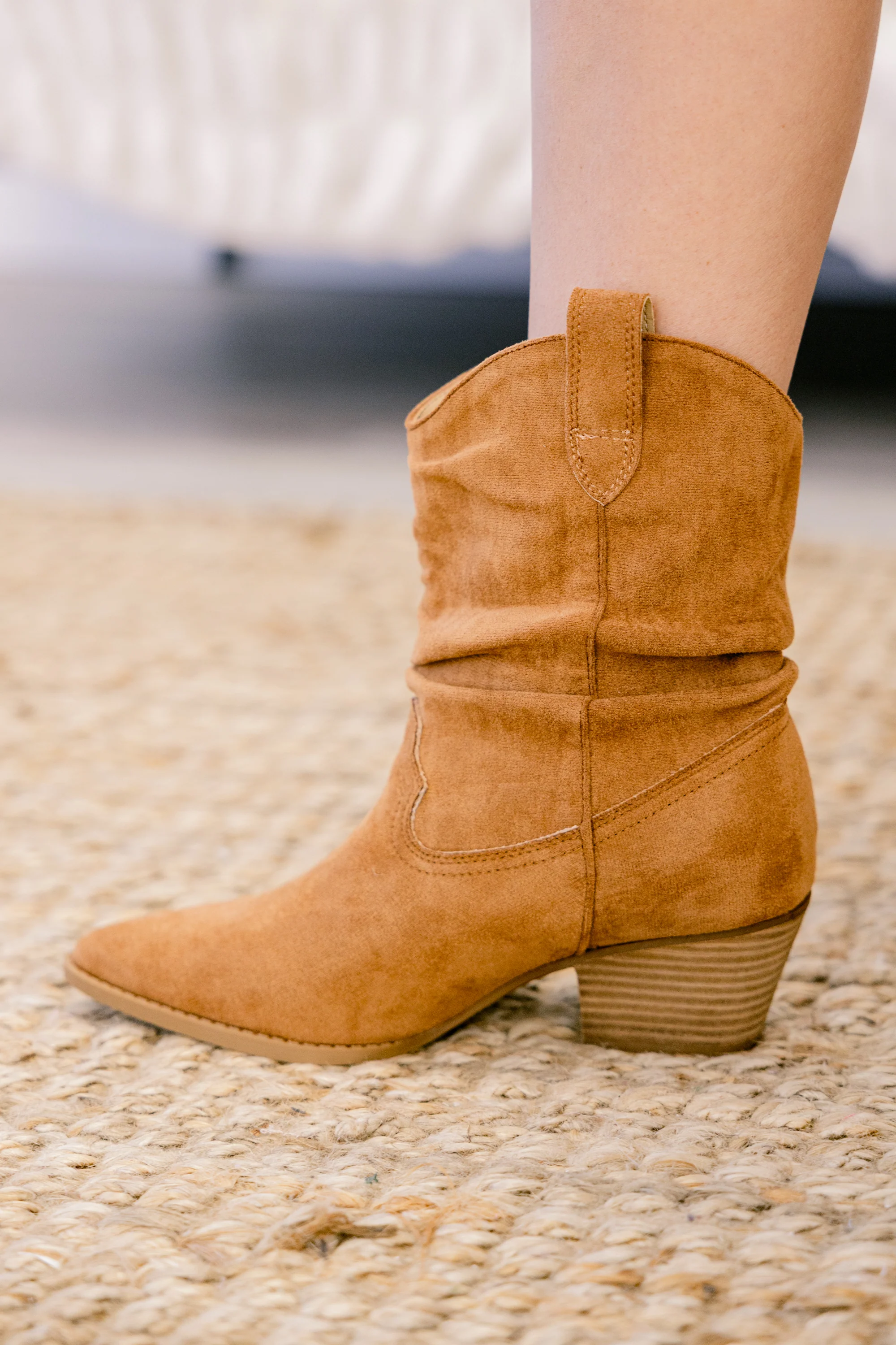 Prairie Bloom Booties, Caramel - Image 4