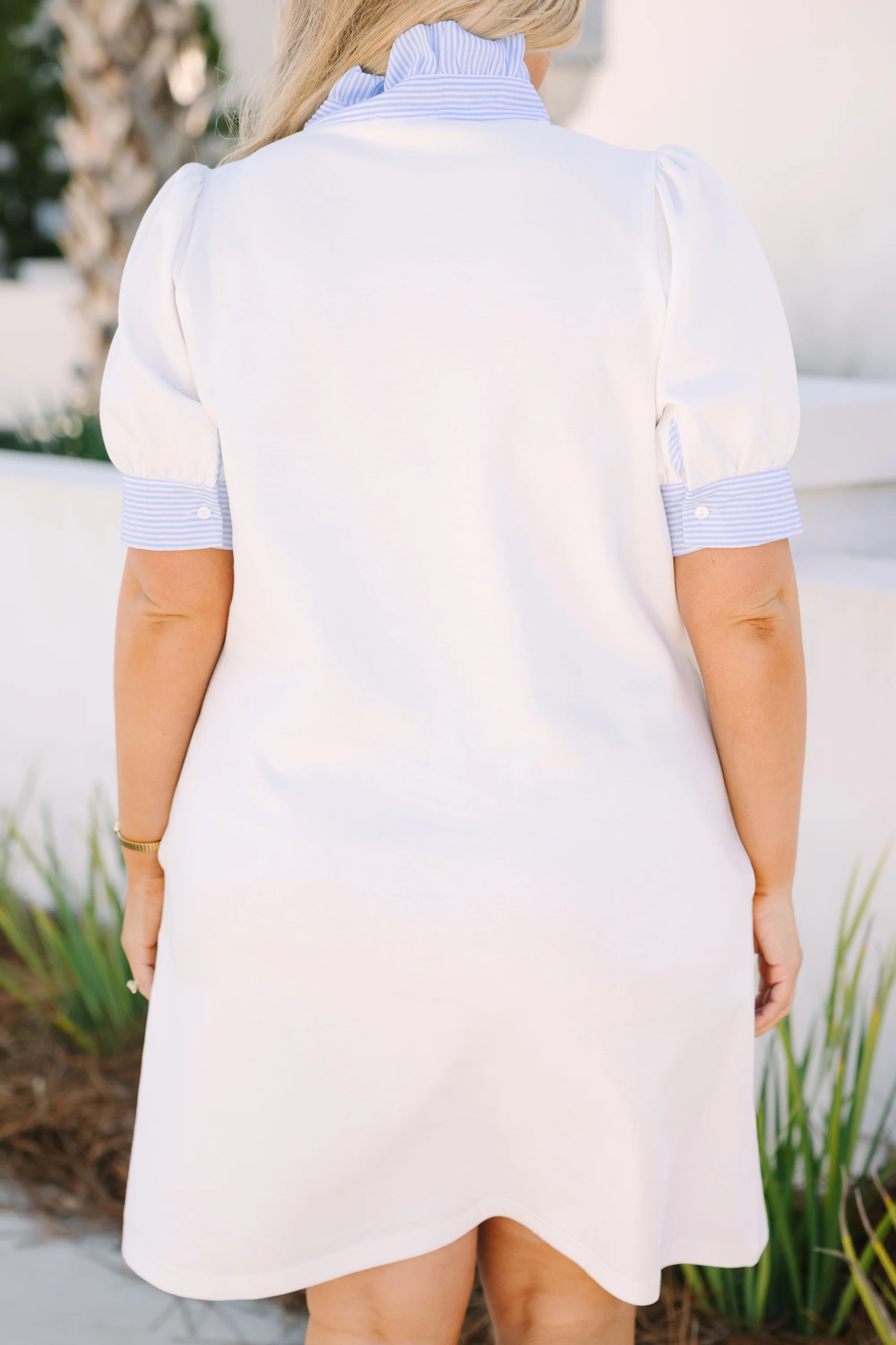 Prep School Dress, White - Image 6