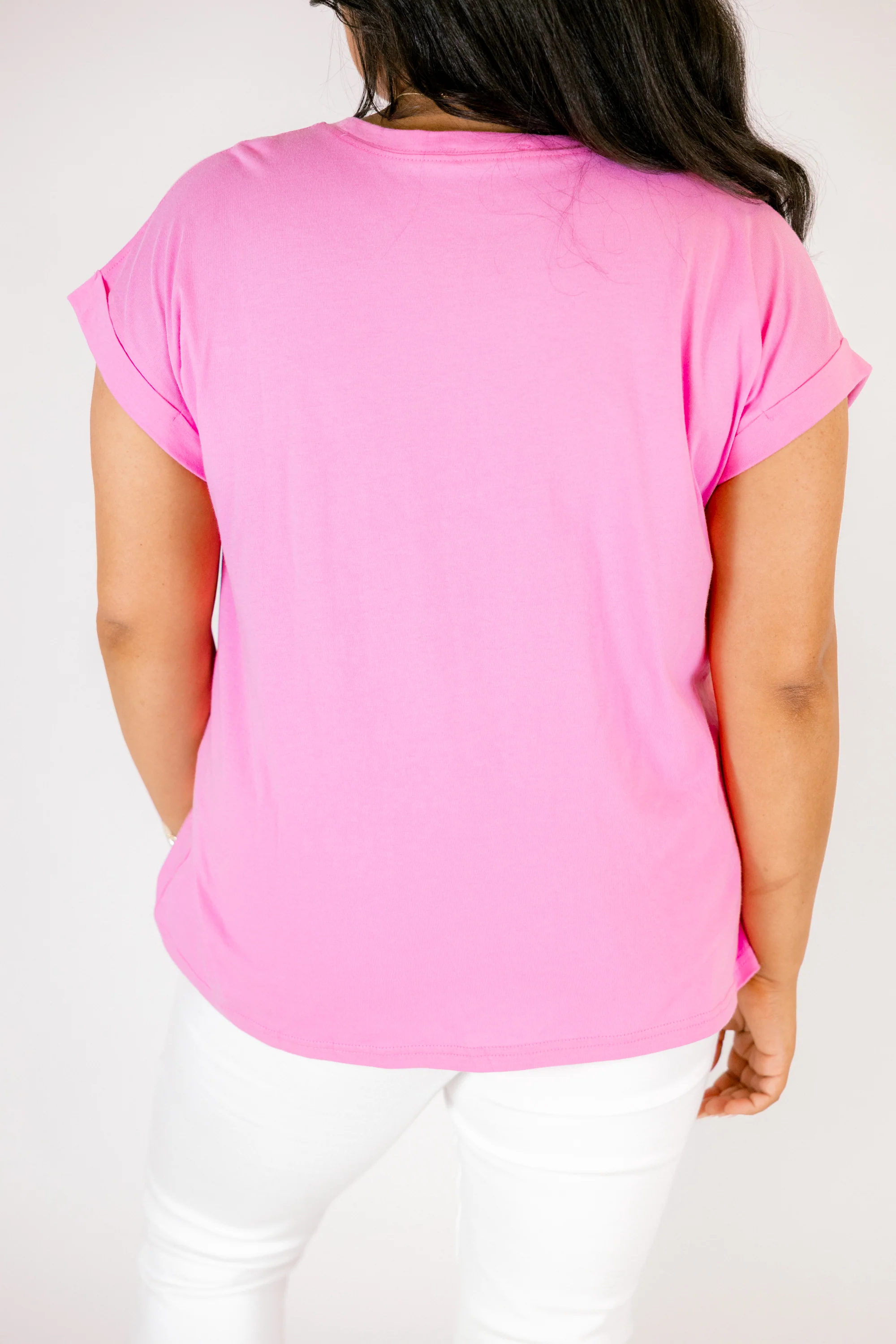 Pretty Please Tee, Candy Pink - Image 6