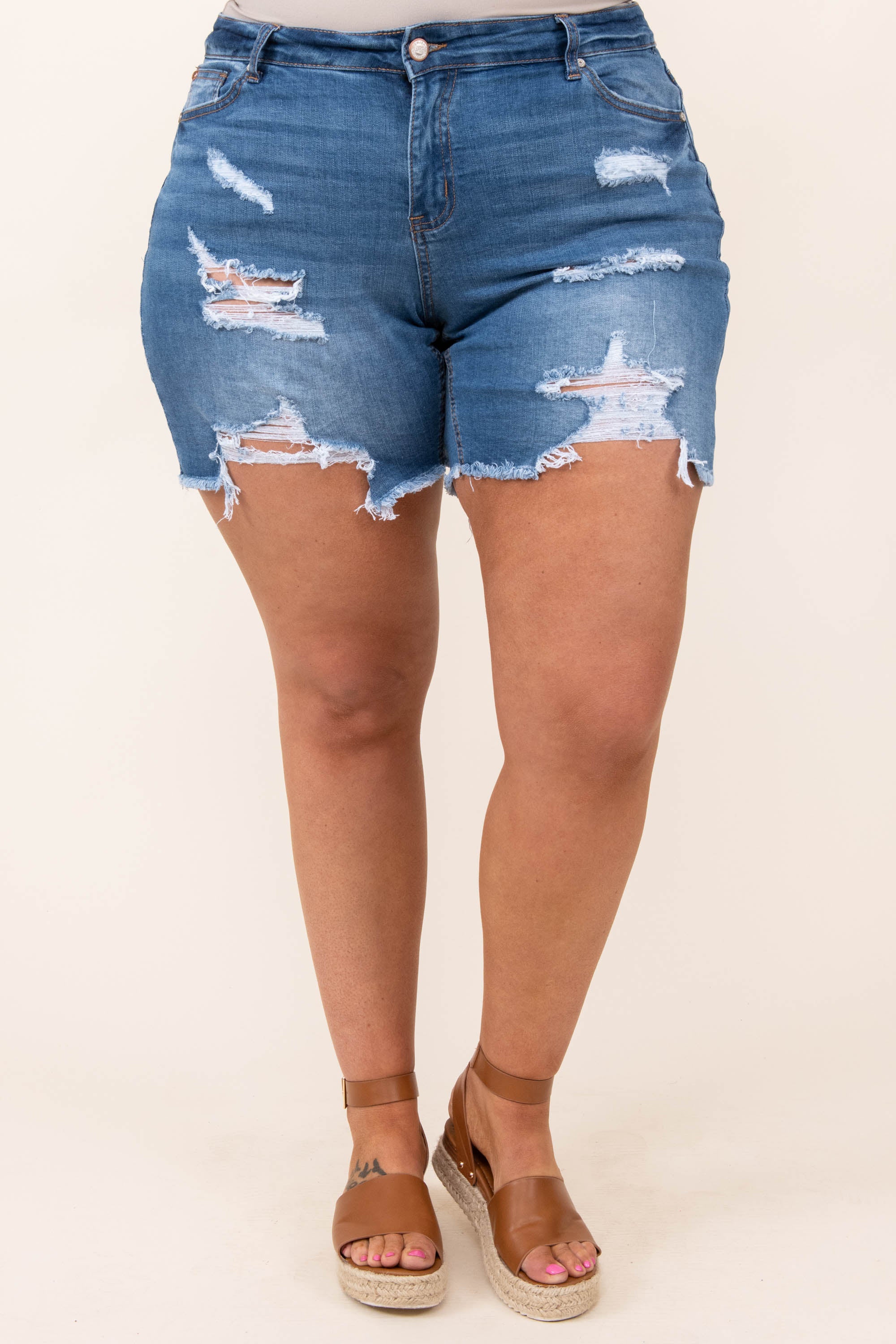 Prime Time Shorts, Medium Wash - Image 3