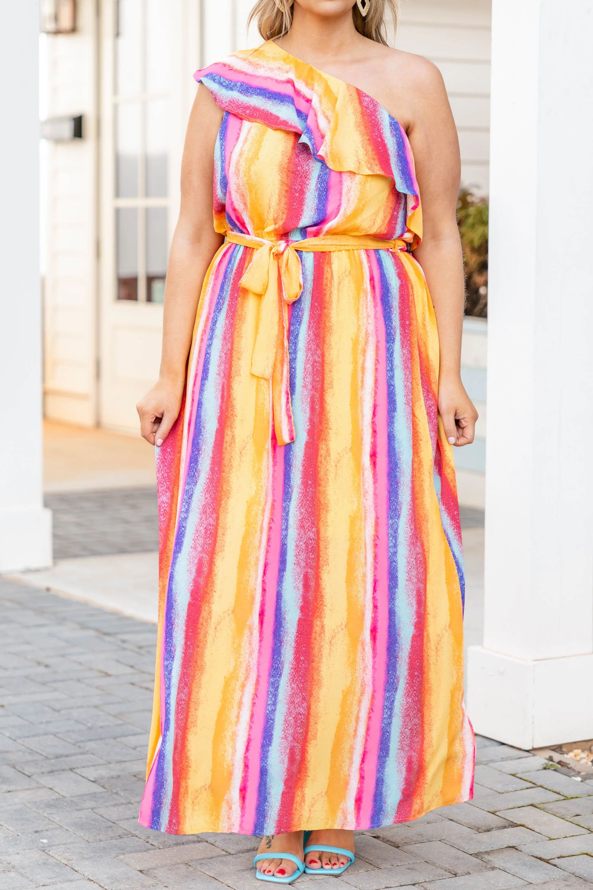 Queen Of Stripes Dress, Multi - Image 4