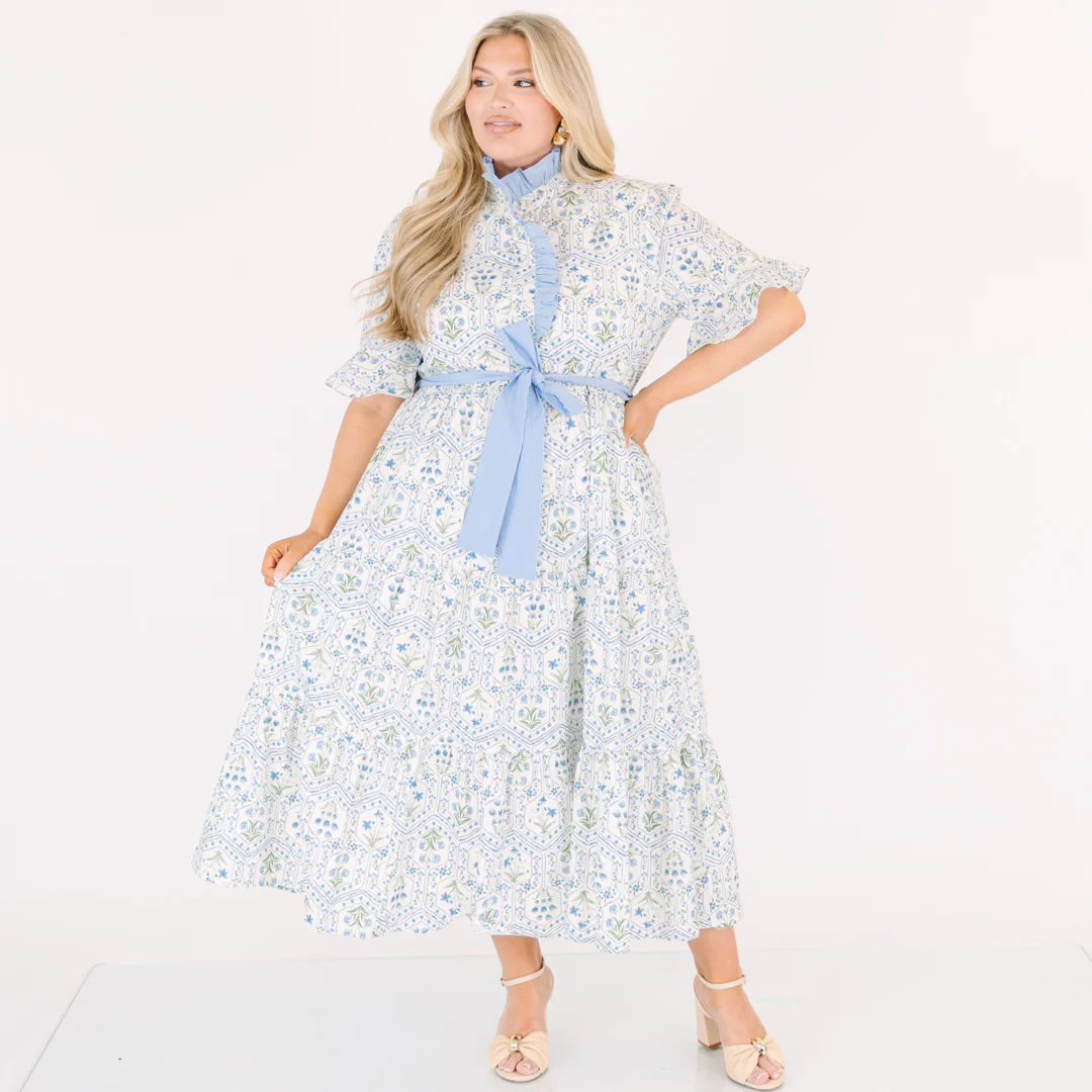 Reserved For You Dress, Blue Multi - Image 8