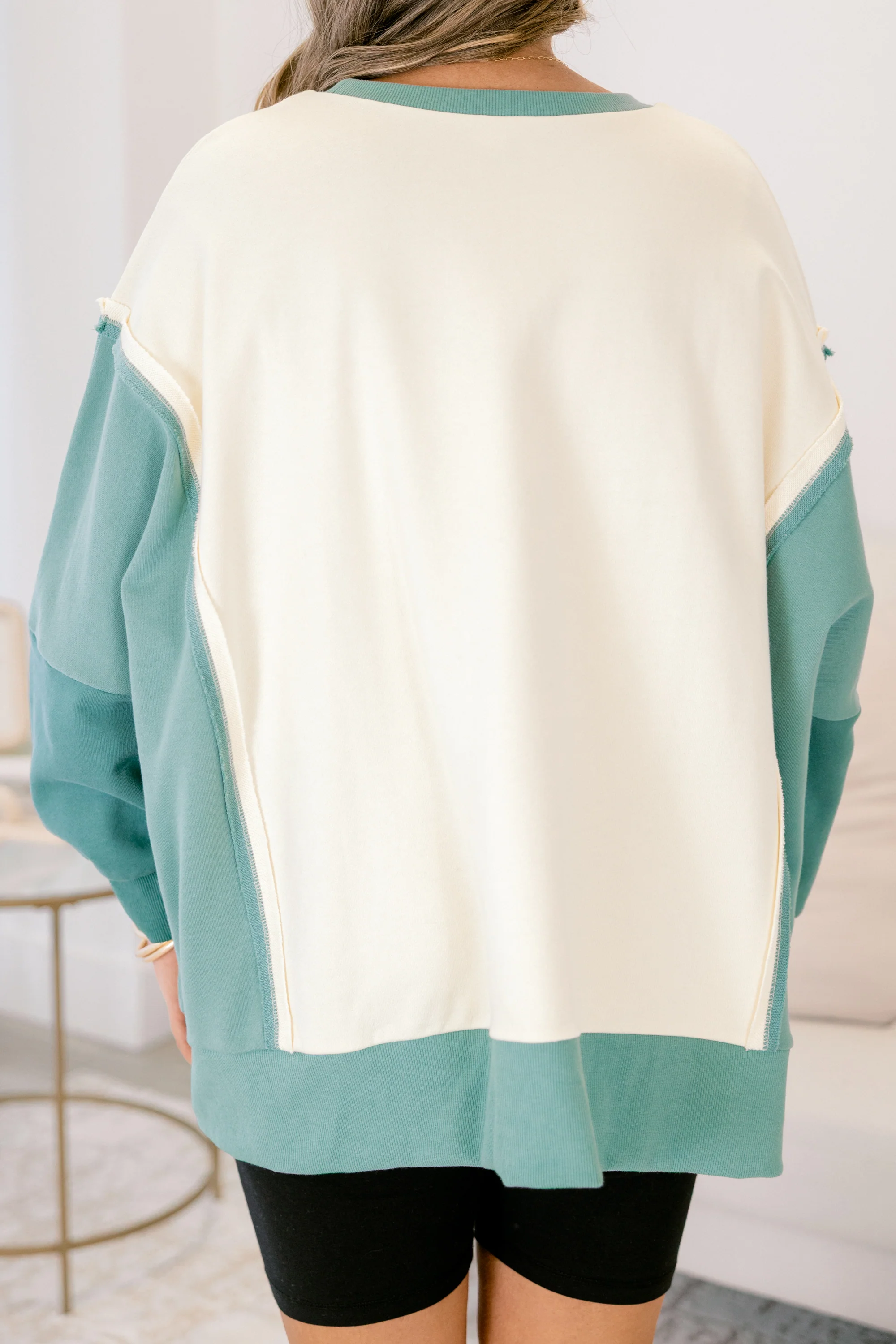 Rising To The Opportunity Pullover, Green-Cream - Image 6