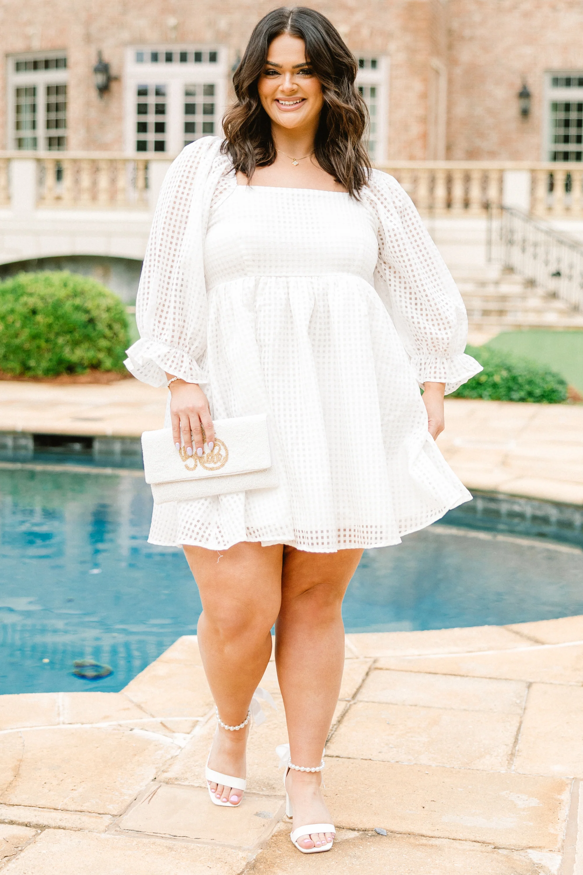 Running Through The Garden Dress, Off White - Image 3