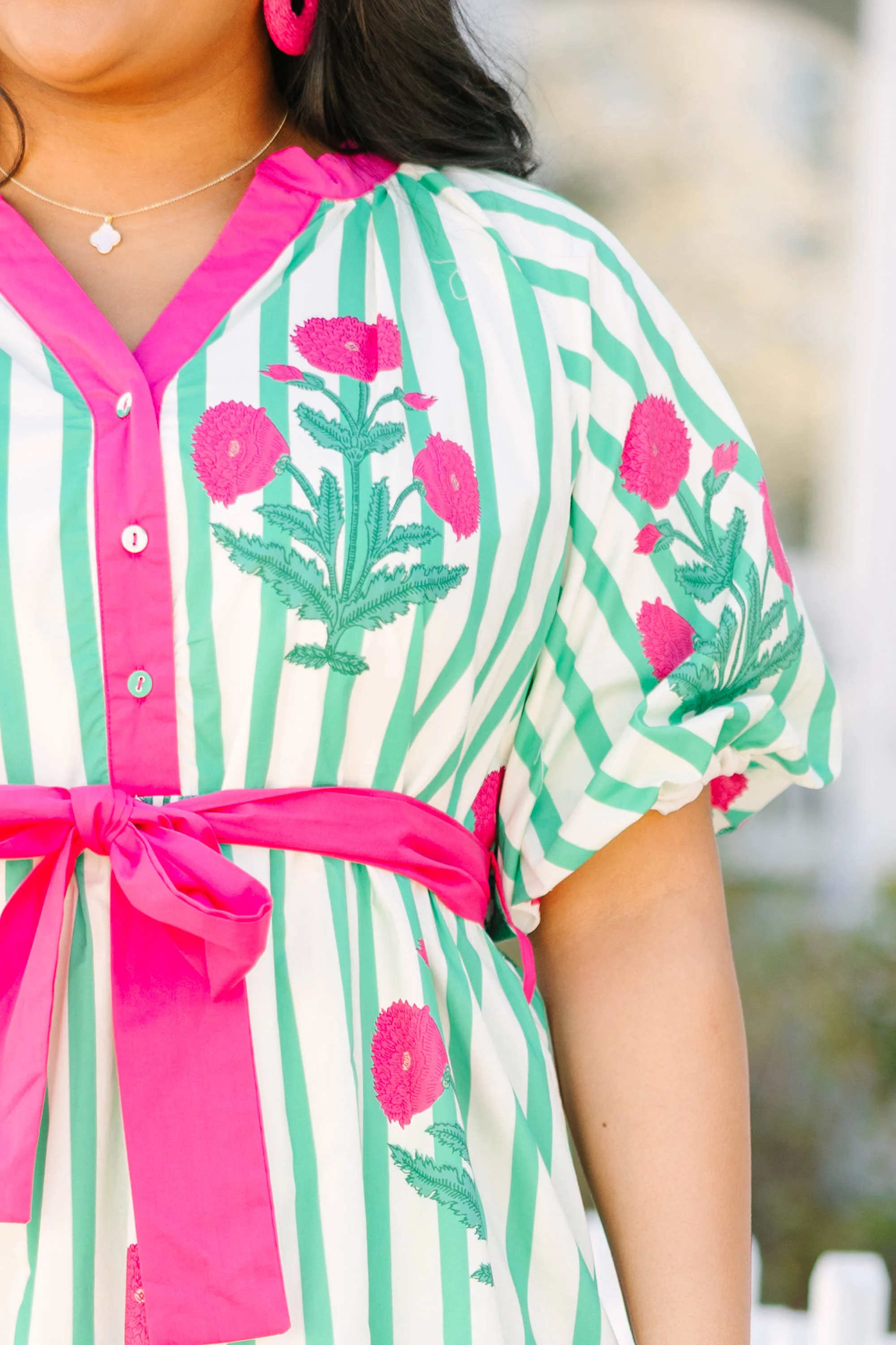 Shades Of The Shore Dress, Green - Image 4