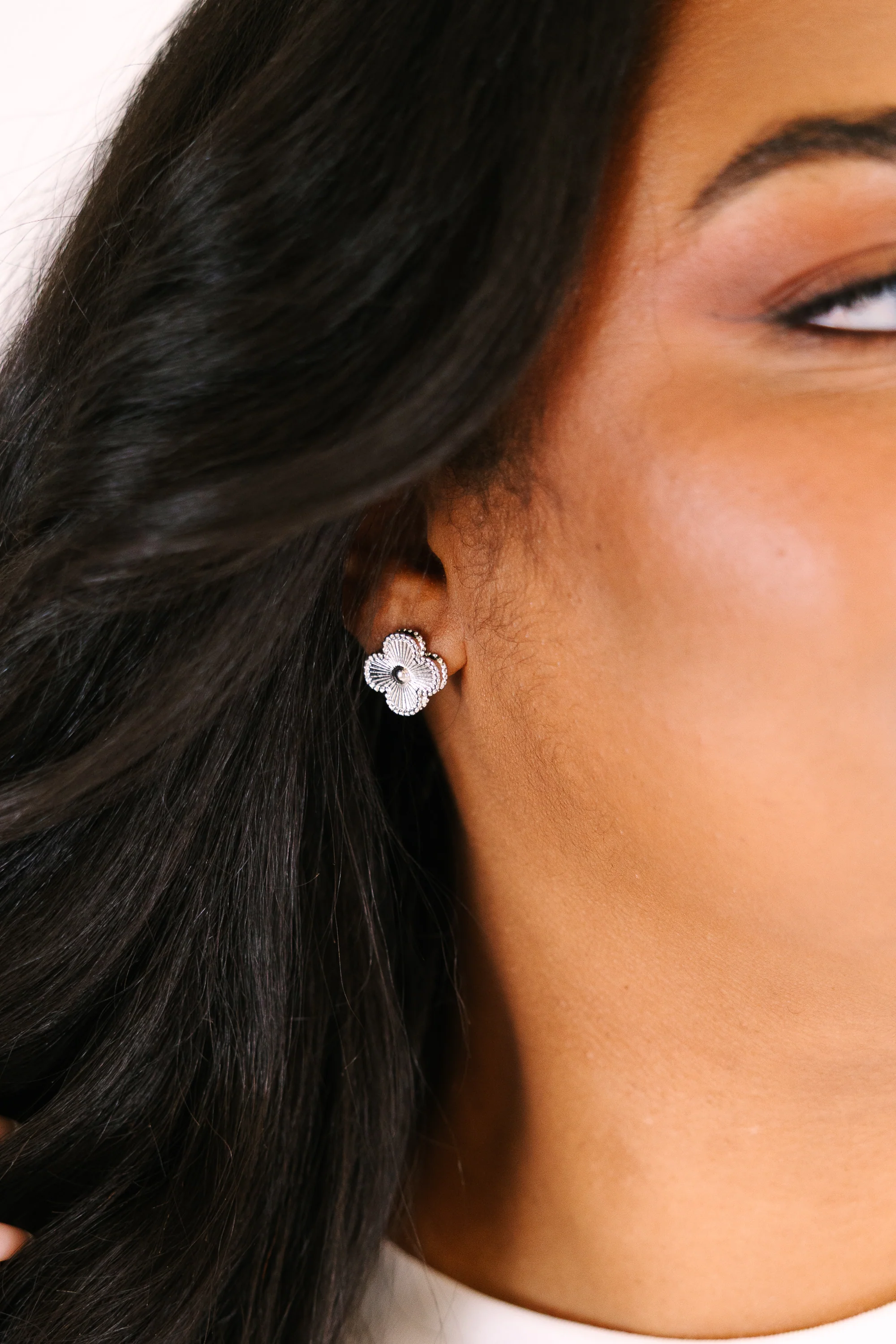 Shine On You Earrings, Silver - Image 2
