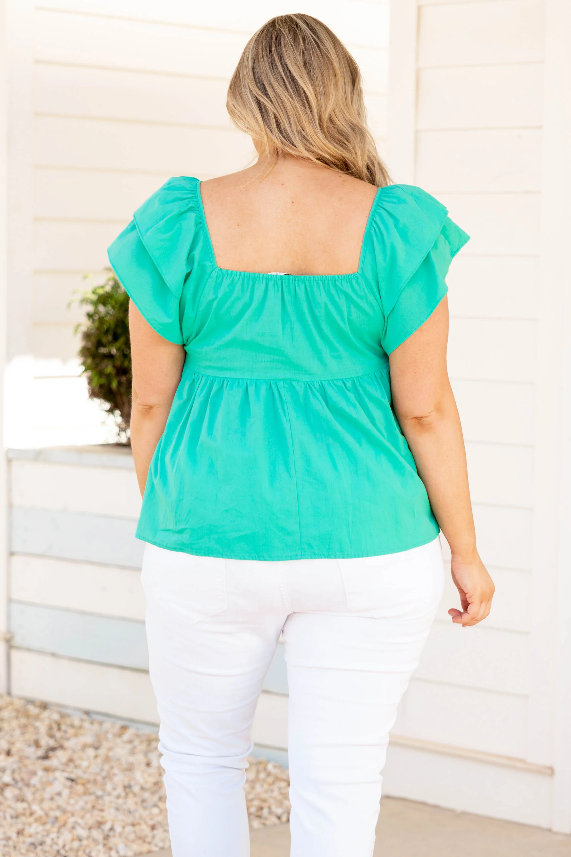 Simply Biased Top, Emerald - Image 2