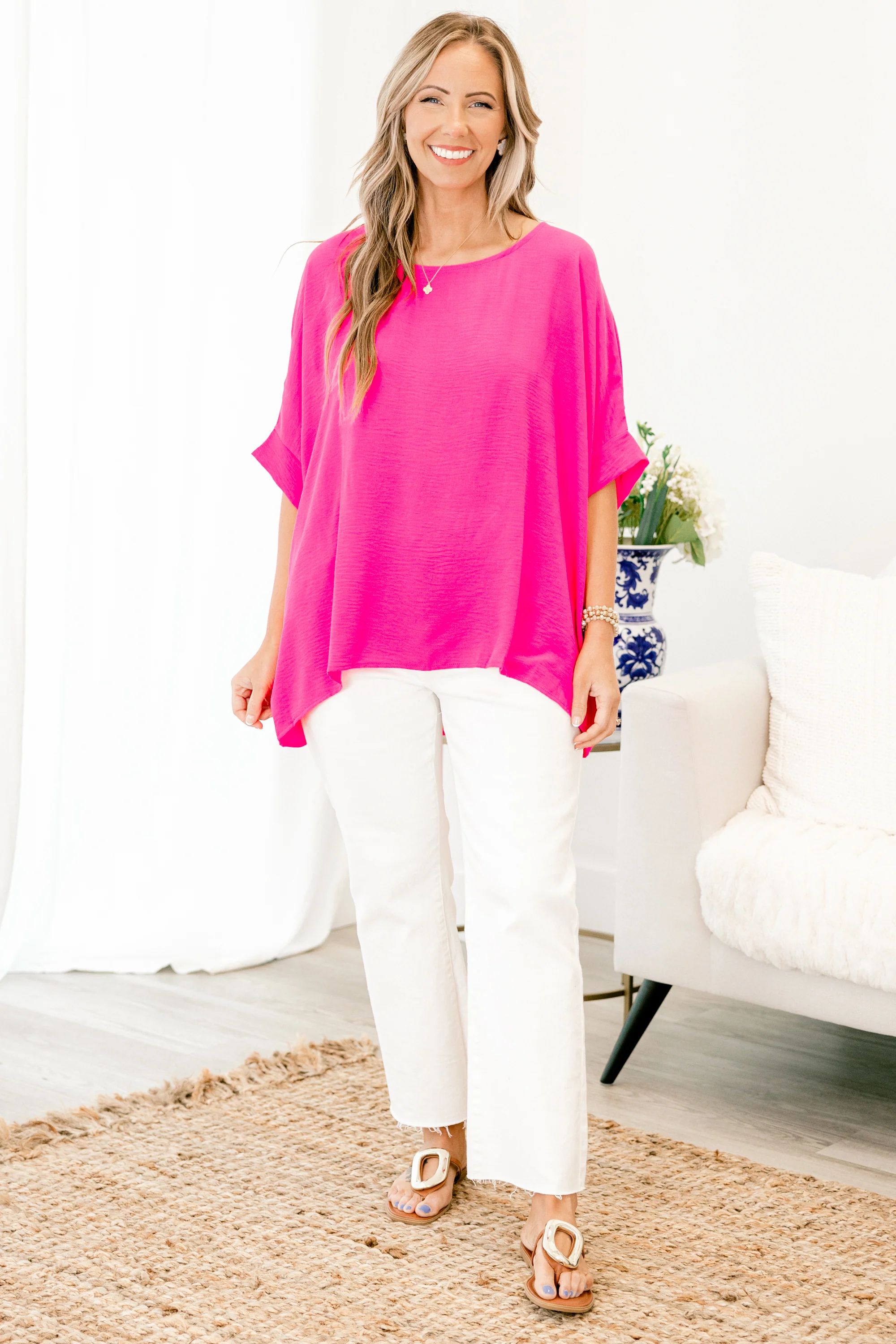 Simply Modern Top, Barbie Pink - Image 3