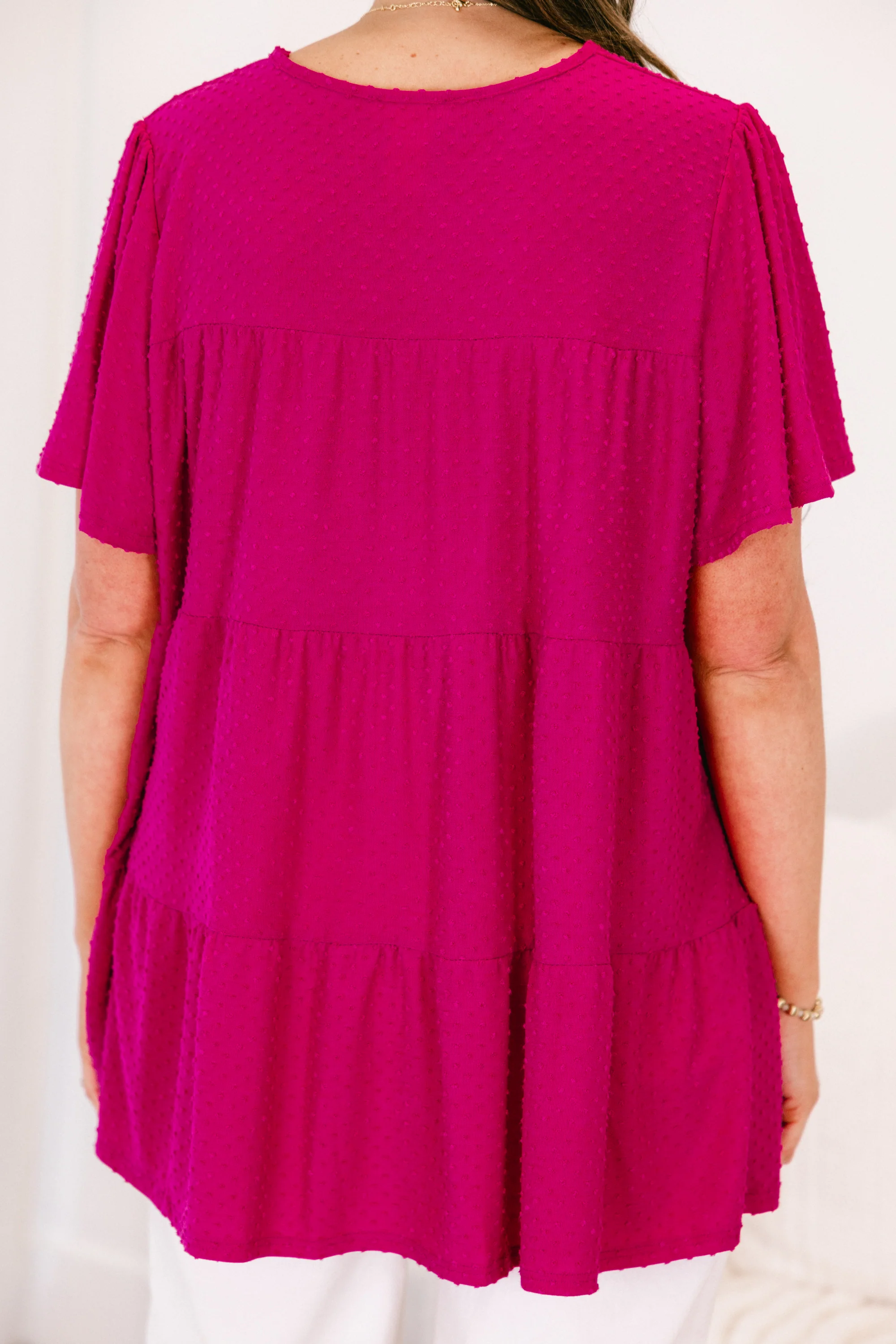 Sincerest Heart Top, Fuchsia - Image 6
