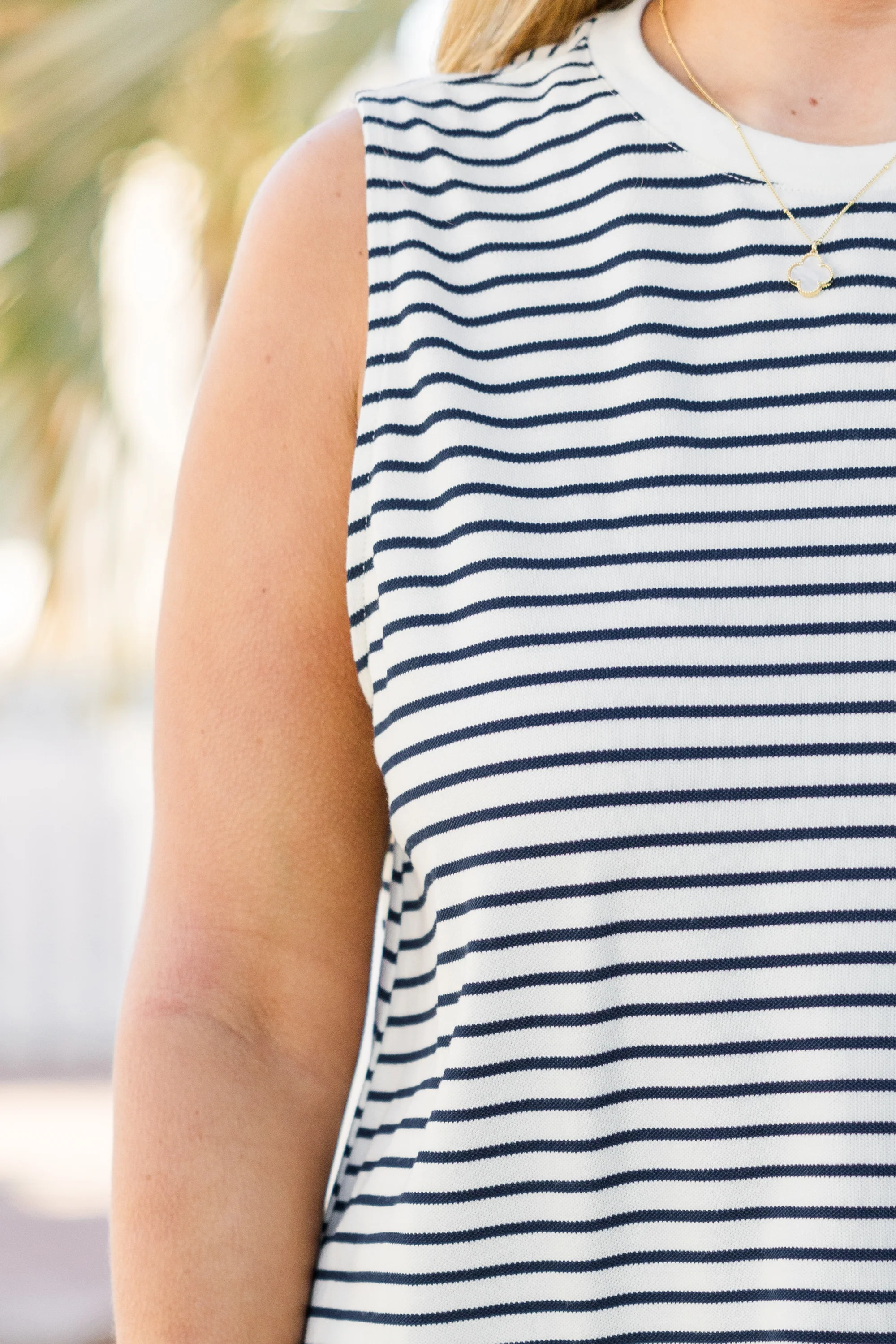 Sleepless Stripes Dress, Navy - Image 4
