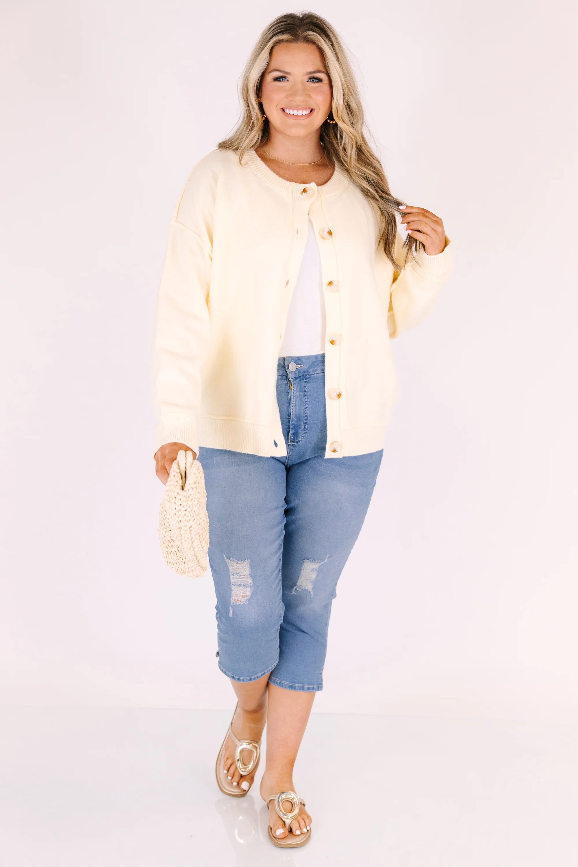 Song Of The Bluebird Capris, Light Wash - Image 2