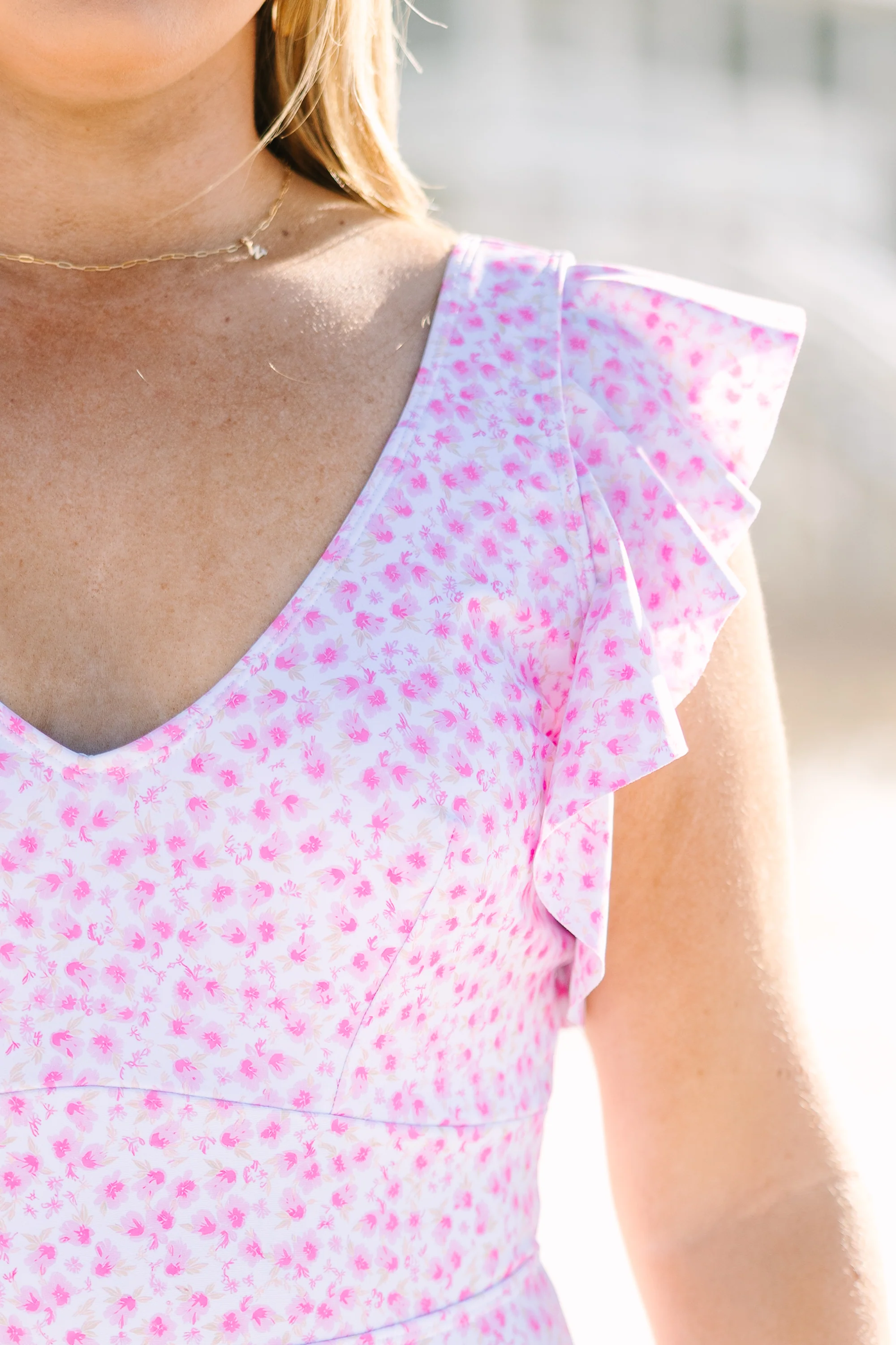 Spending My PTO Swimsuit, Rose Floral - Image 4