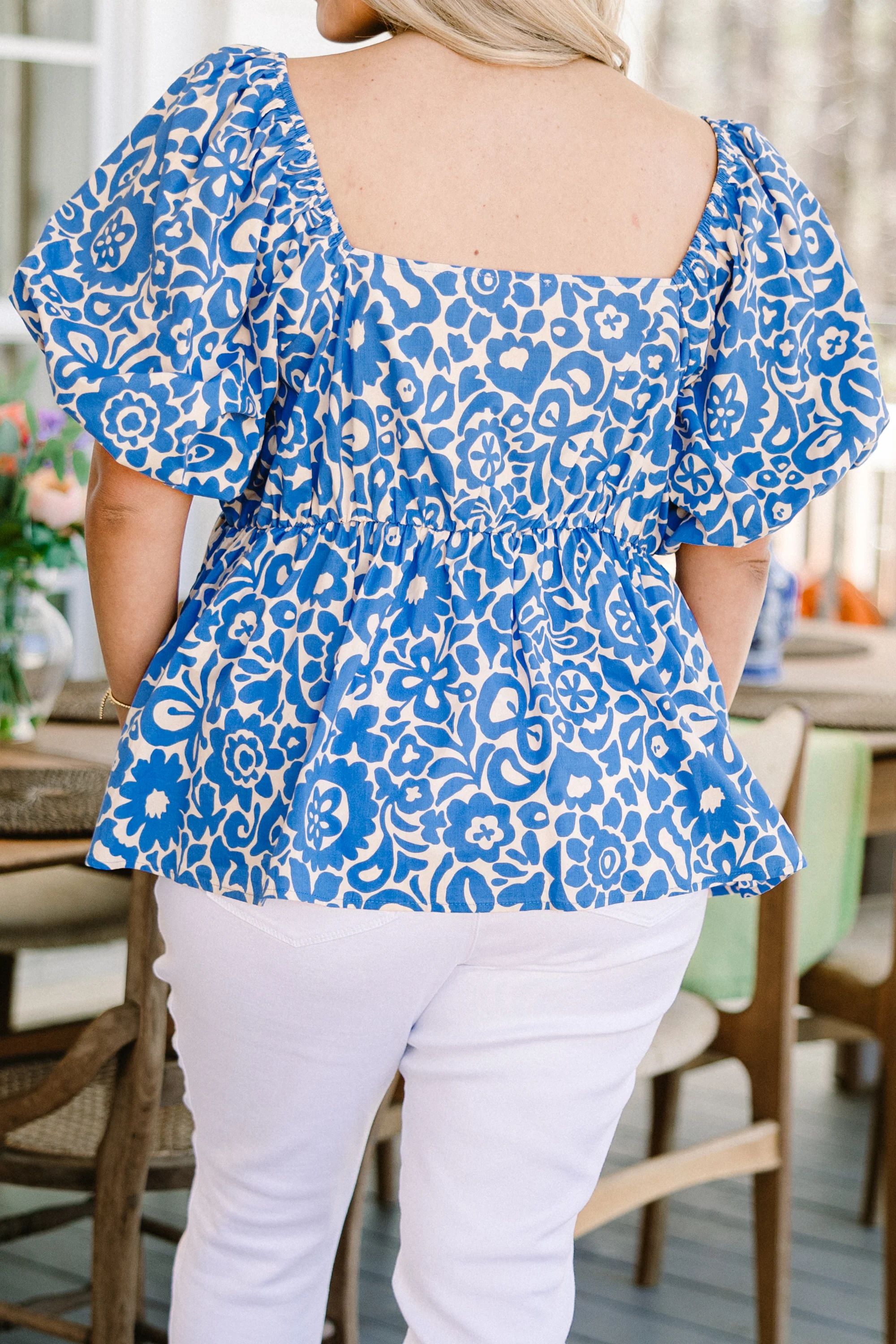 Spring Romance Top, Blue - Image 6