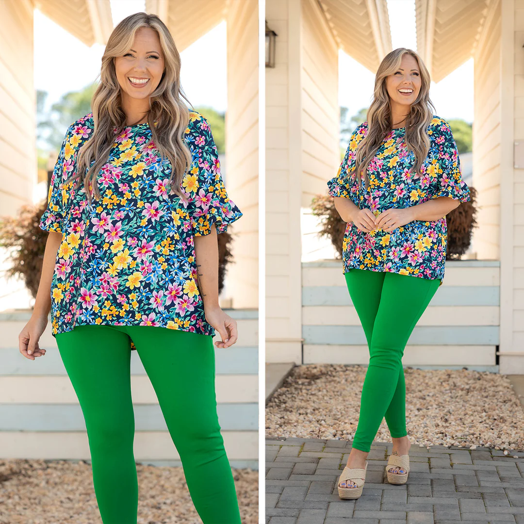 Still In Love With You Top, Navy Floral - Image 6