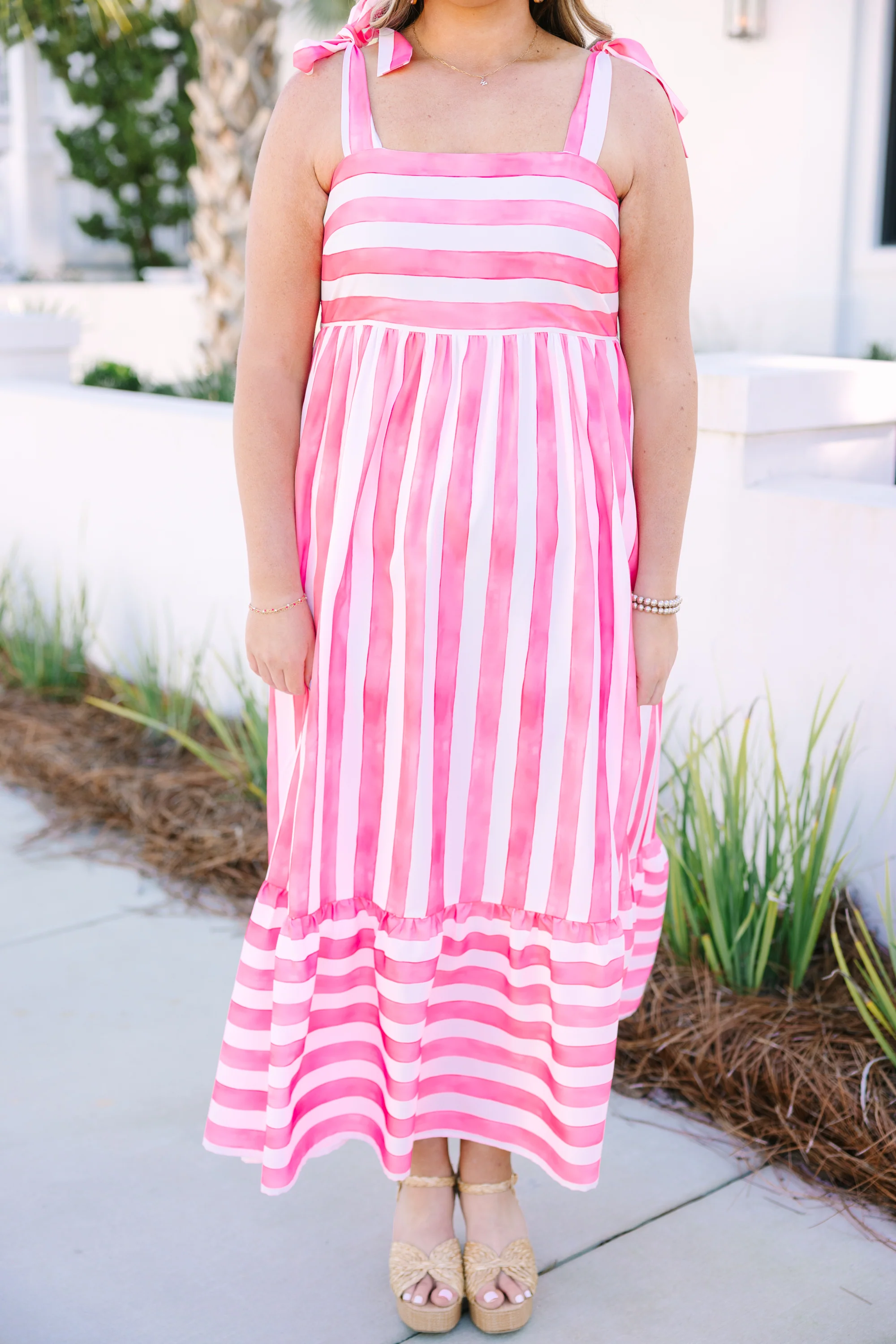 Stop And Smell The Roses Dress, Pink - Image 5