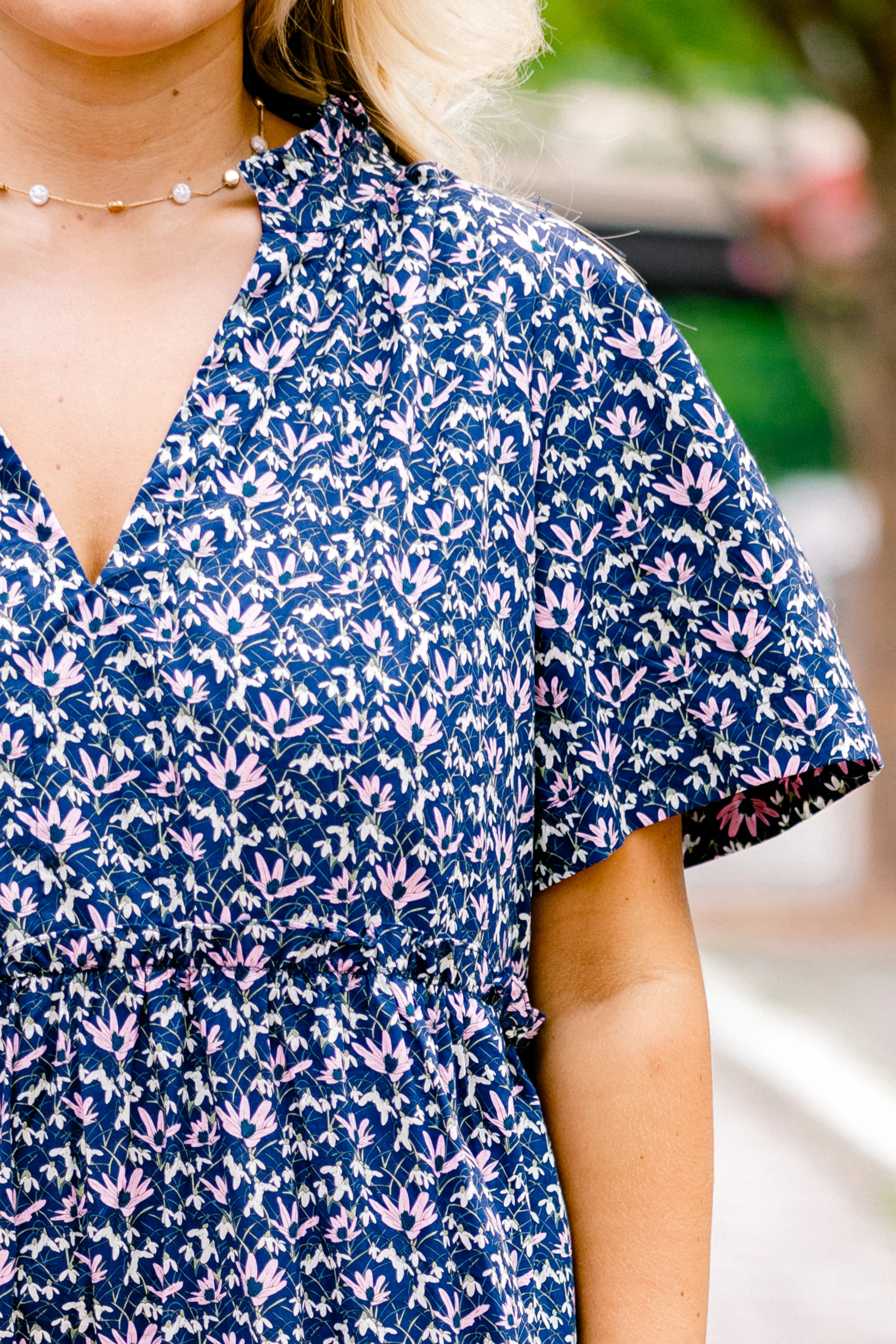 Straight Shot Dress, Navy Floral - Image 4