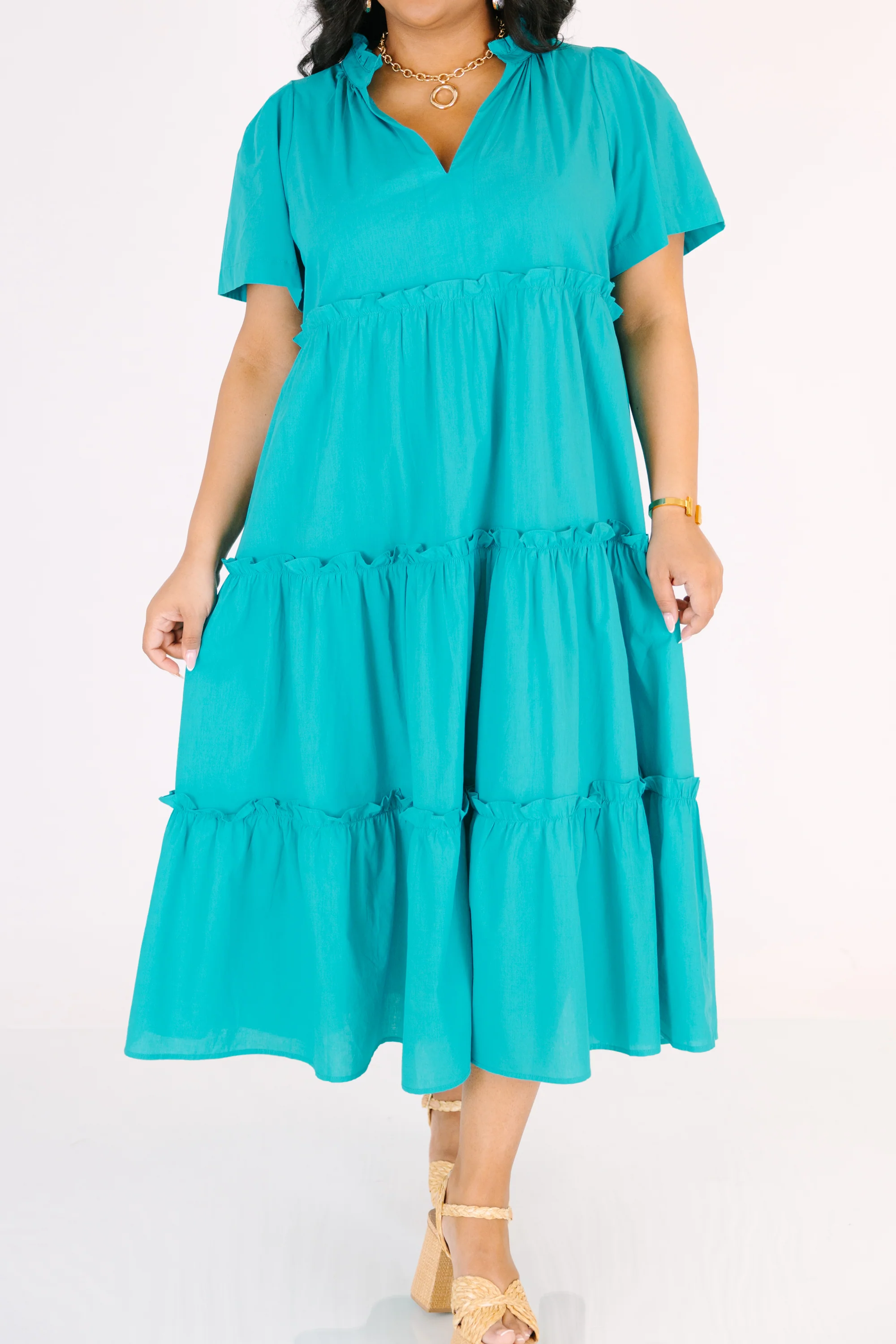 Straight Shot Dress, Teal - Image 6