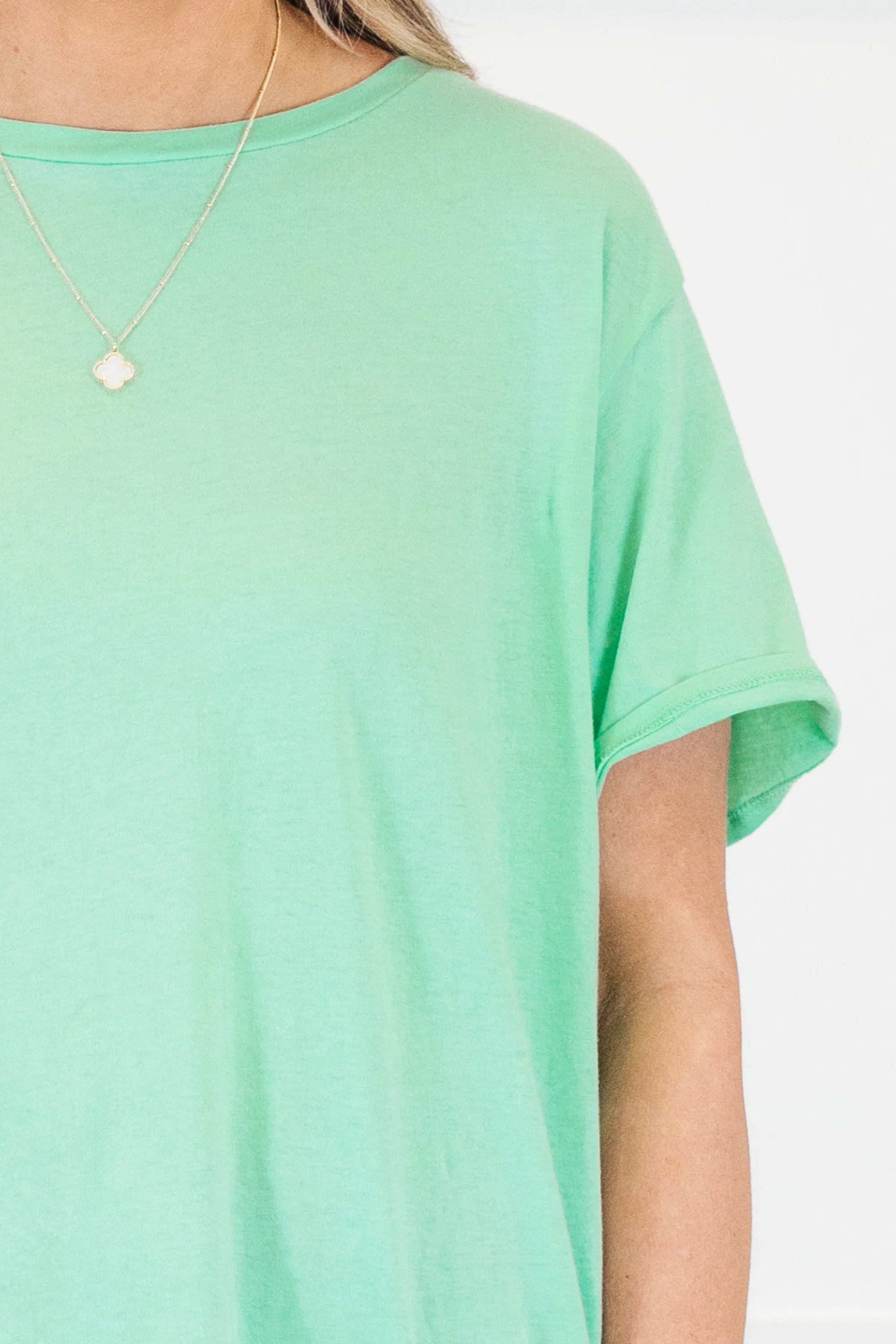 String Of Luck Tee, Green Mint - Image 4