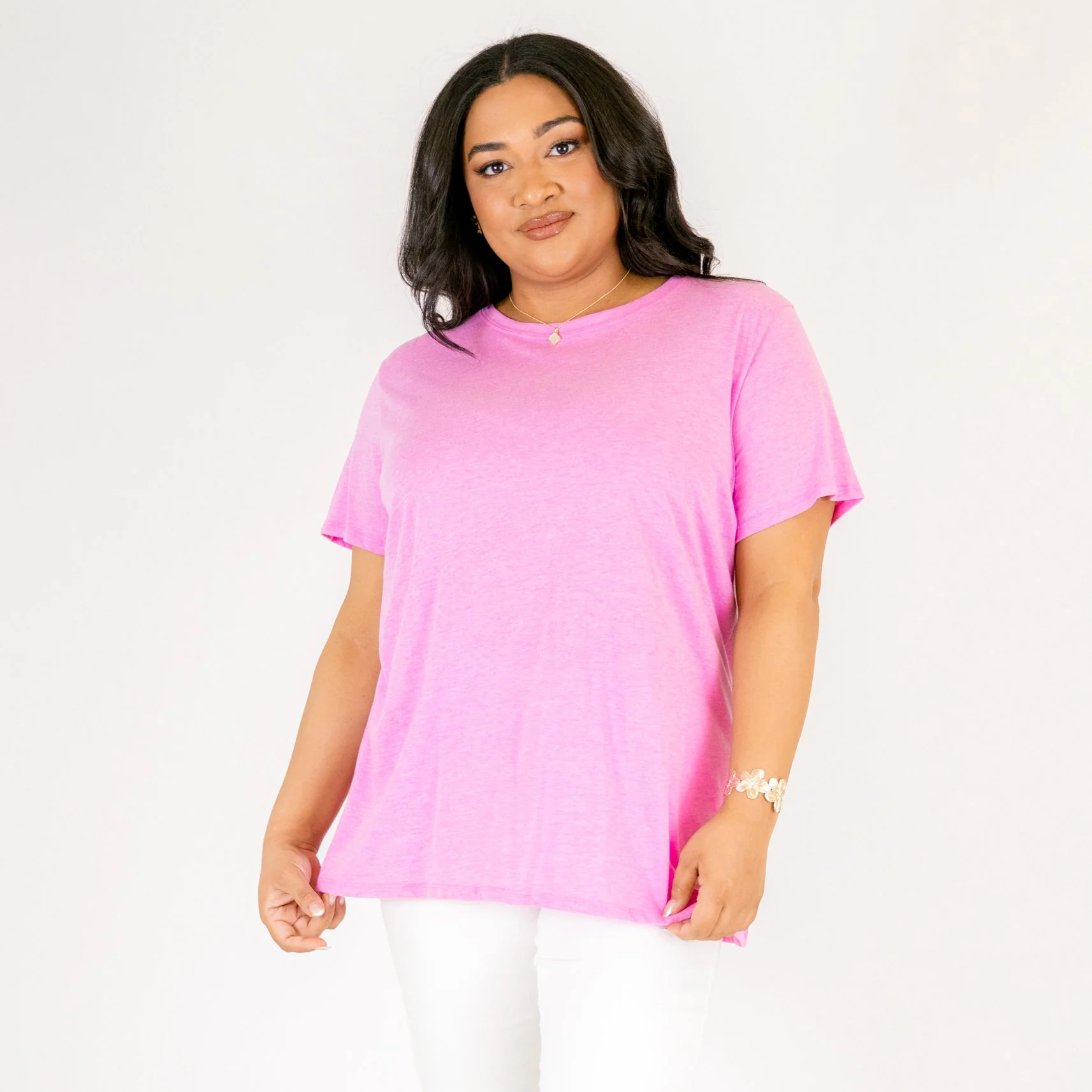 String of Luck Tee, Heather Mauve - Image 7