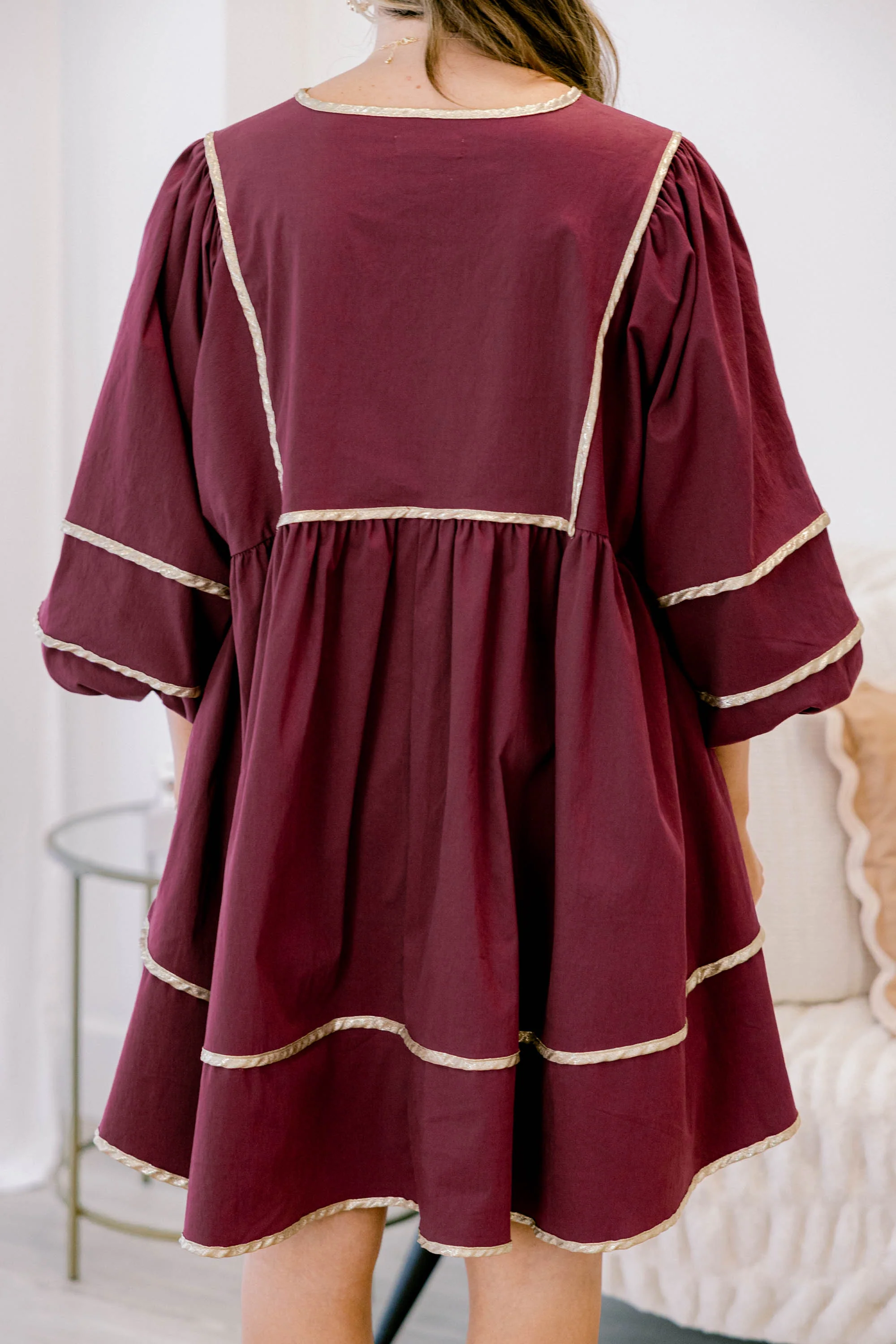 Stuck In Your Ways Dress, Plum - Image 6