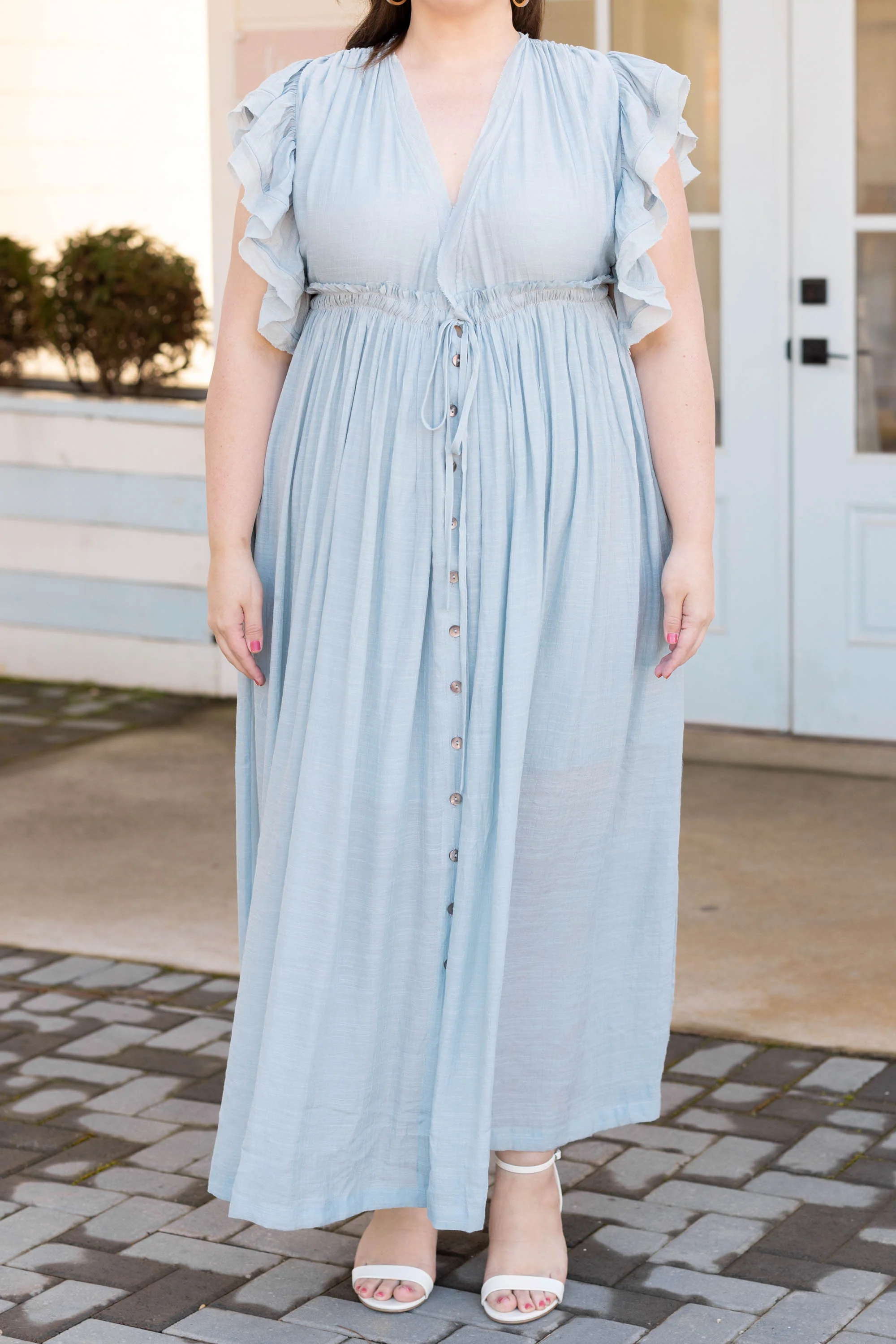 Stunning Vibes Maxi Dress, Misty Blue - Image 4