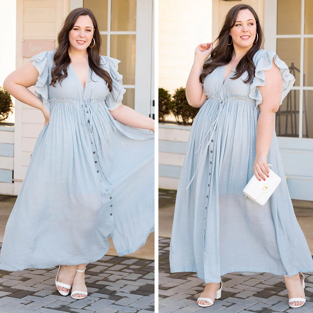 Stunning Vibes Maxi Dress, Misty Blue - Image 6