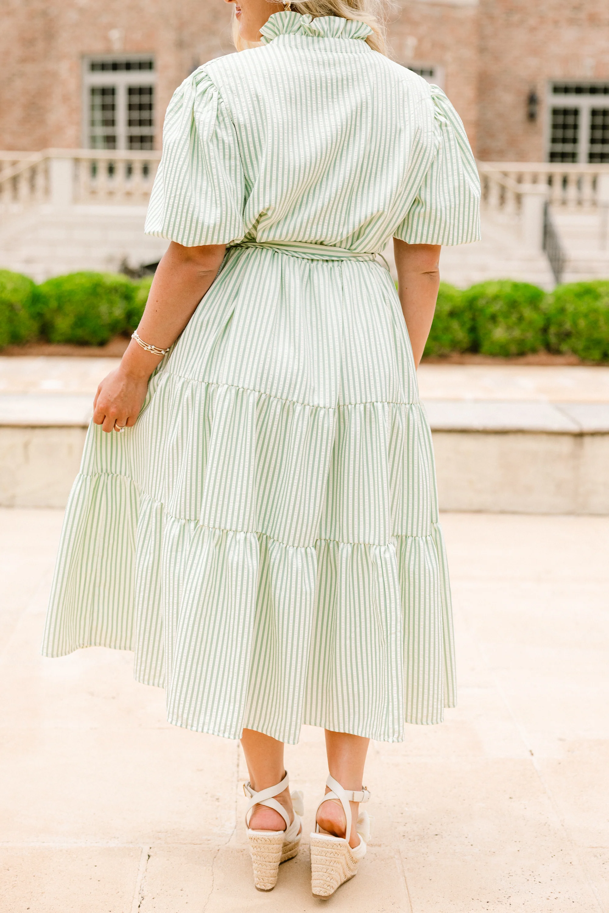 Summer Picnics Dress, Green - Image 6