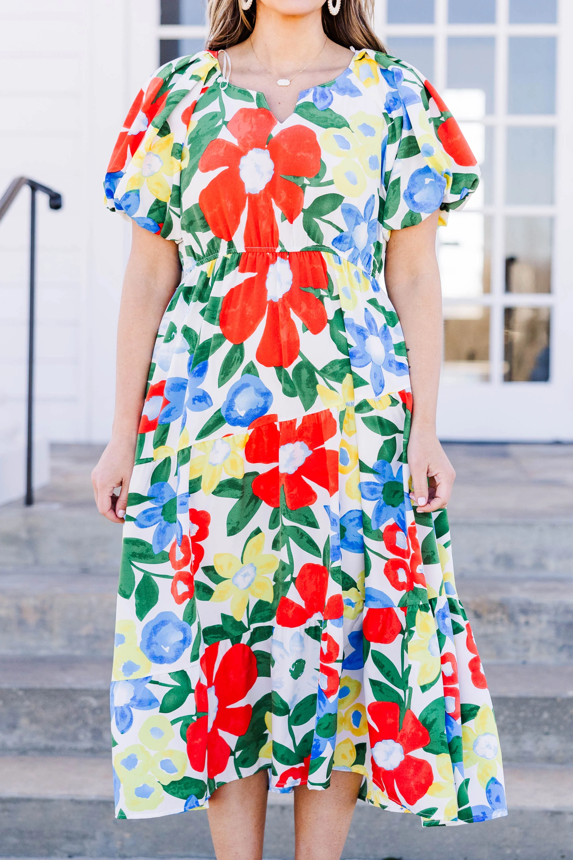 Summer Sunrise Dress, Off White Mix - Image 4