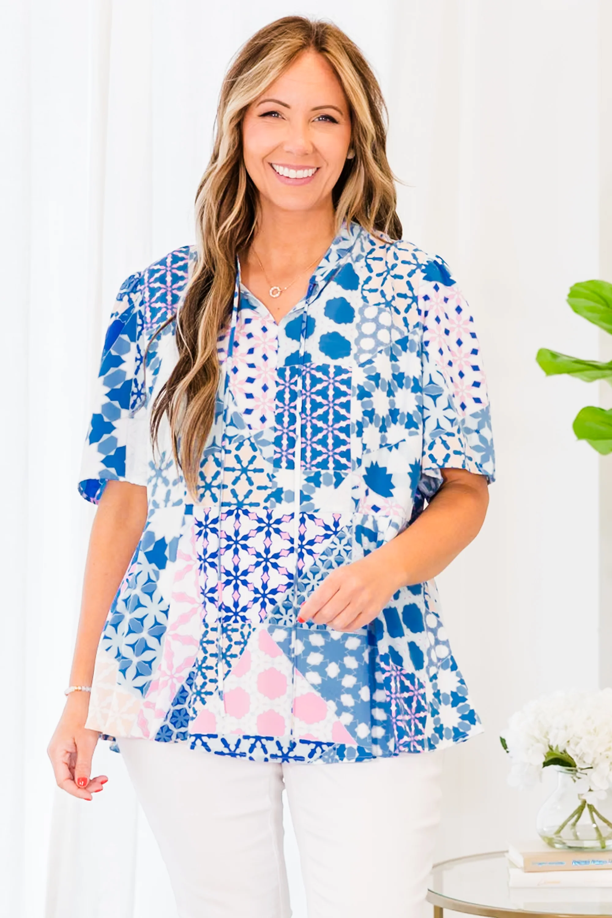 Summertime Blues Top, Blue - Image 2