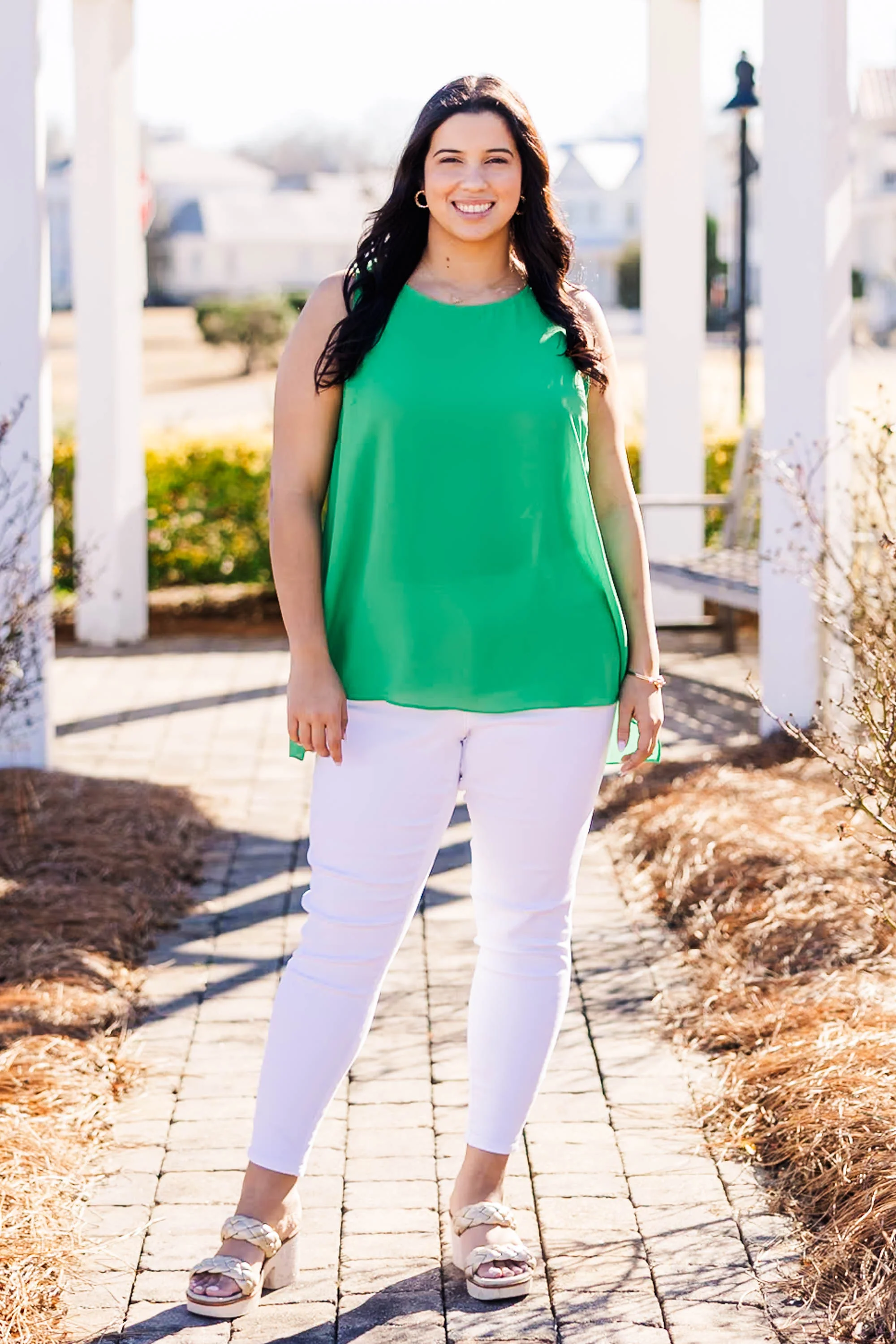 Summertime Love Tank, Emerald - Image 2