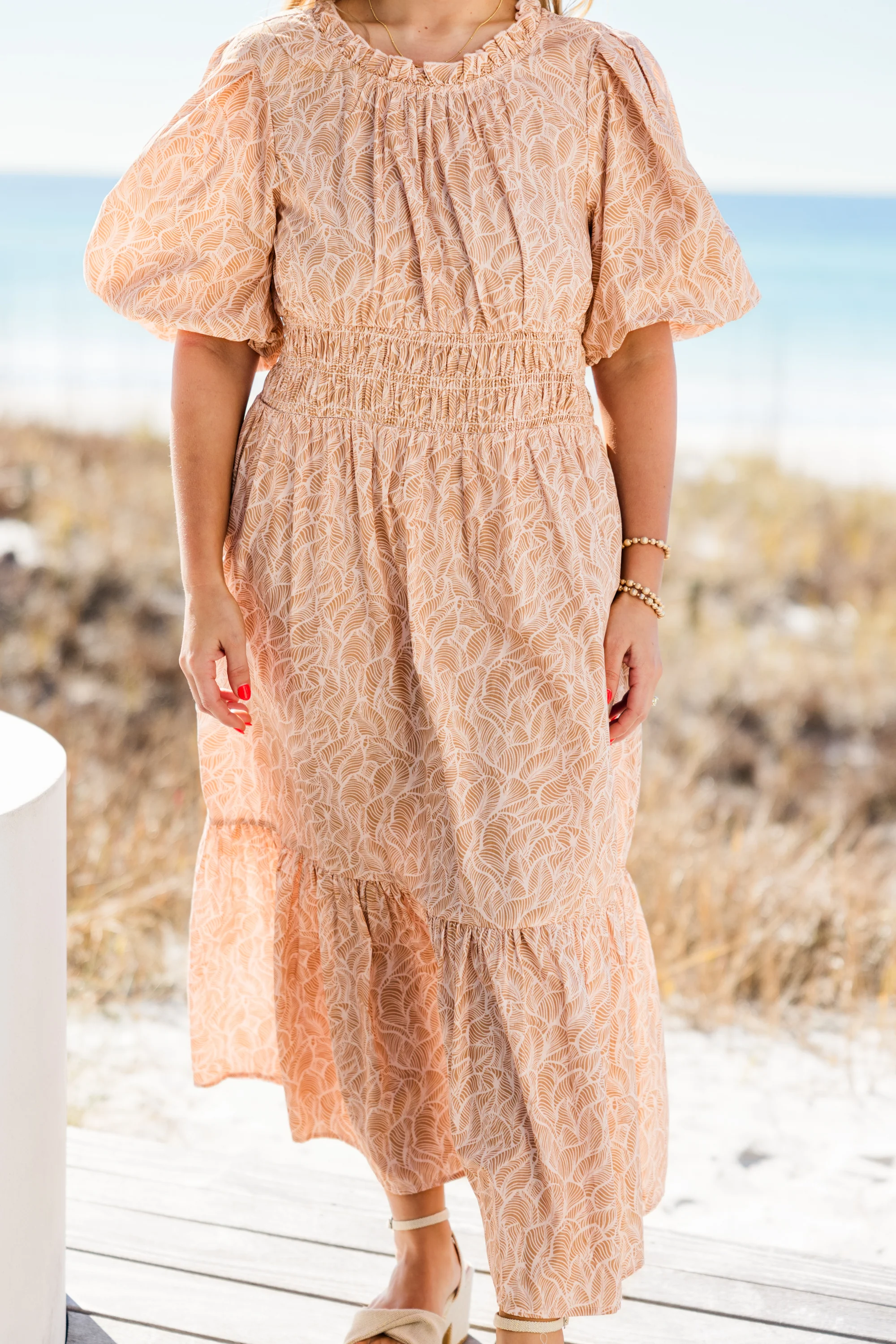 Sunlit Stroll Maxi Dress, Taupe - Image 5