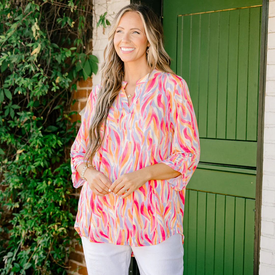 Sunshine Supernova Top, Orange - Image 7