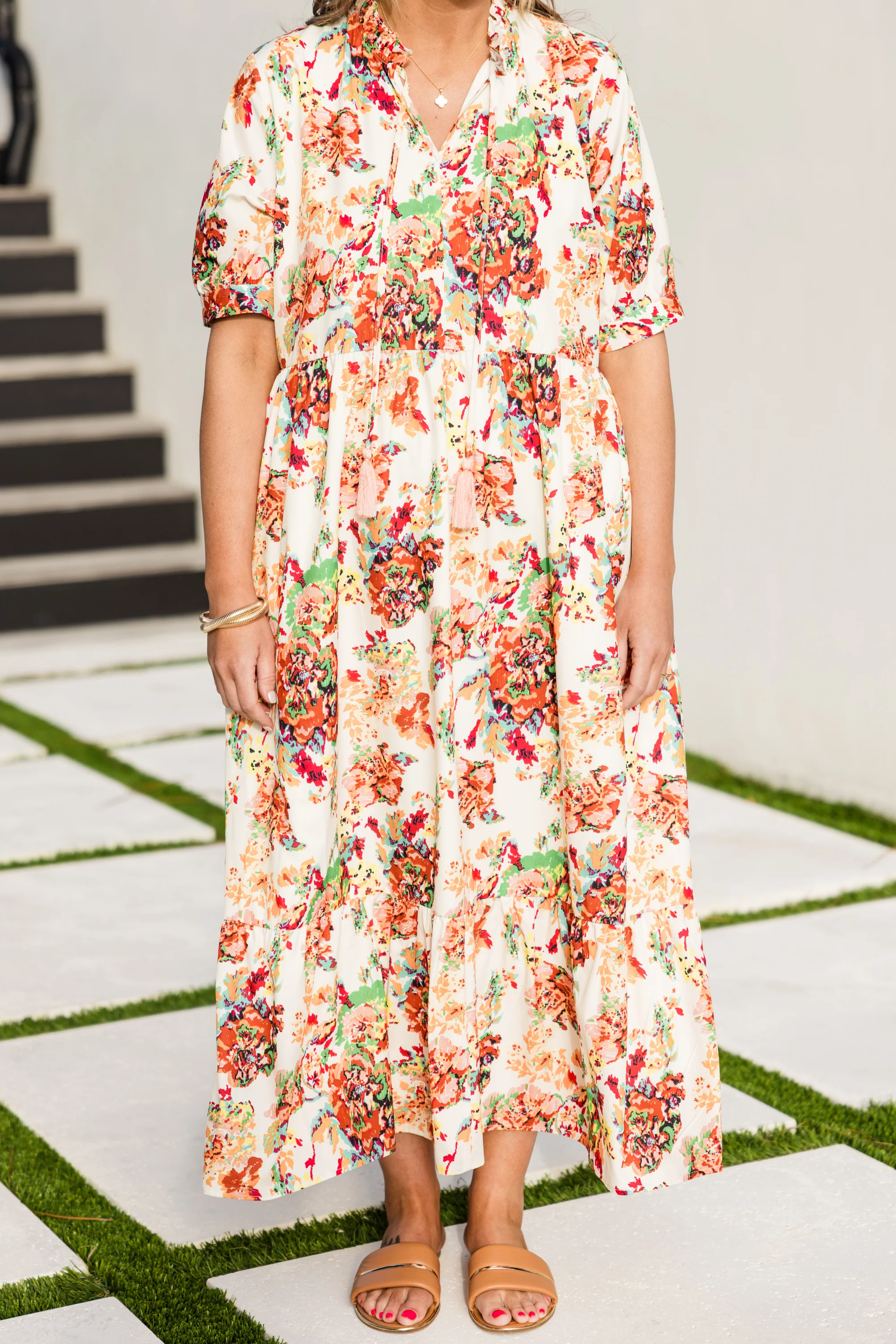 Sweet As Can Be Dress, Cream - Image 5