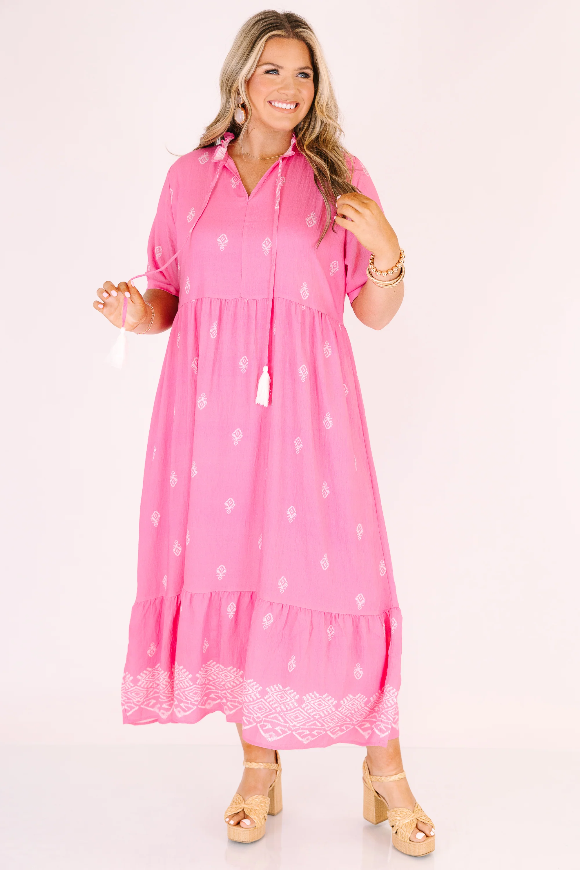 Sweet As Can Be Dress, Hot Pink - Image 2
