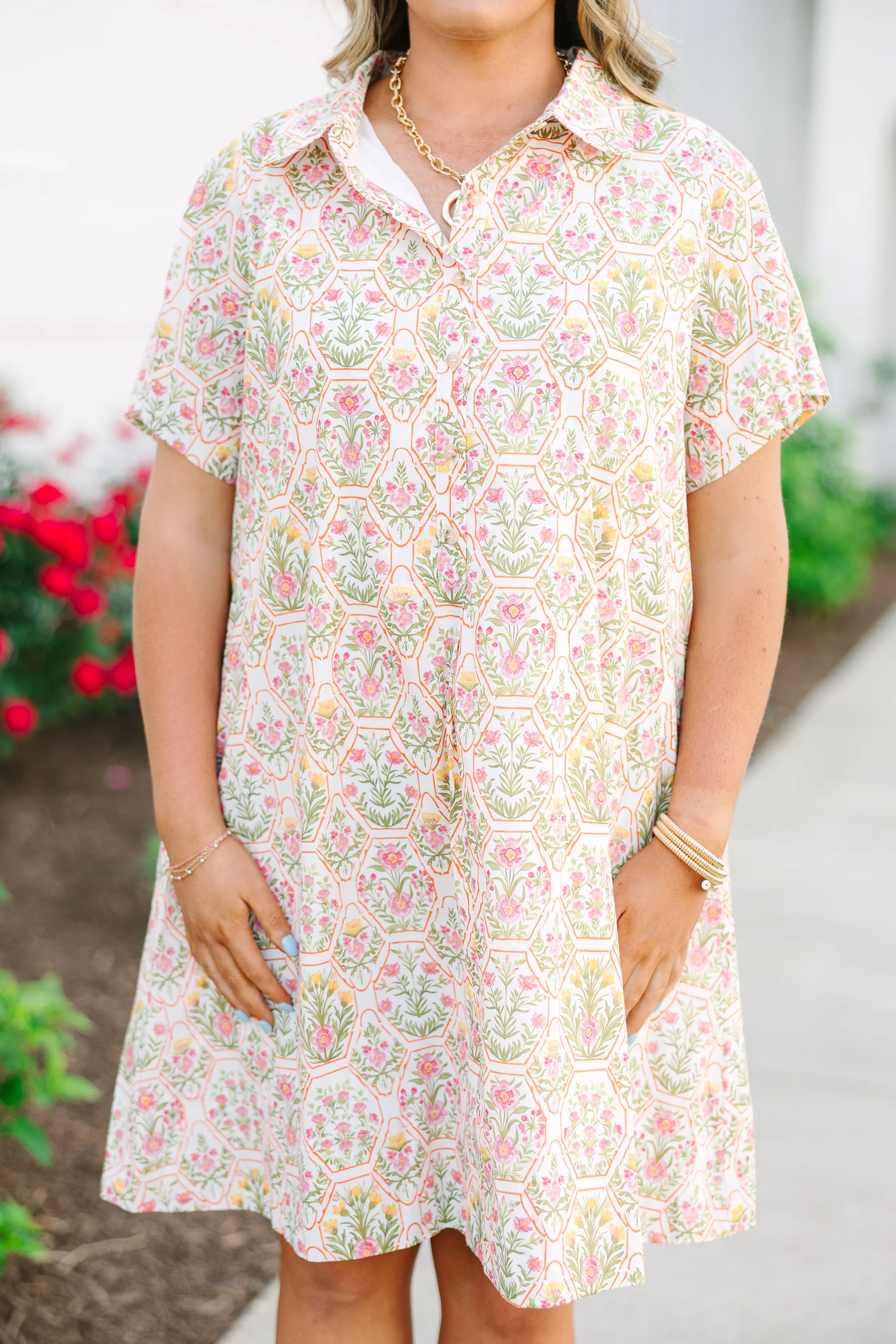 Sweet Breeze Dress, Orange Cream - Image 5